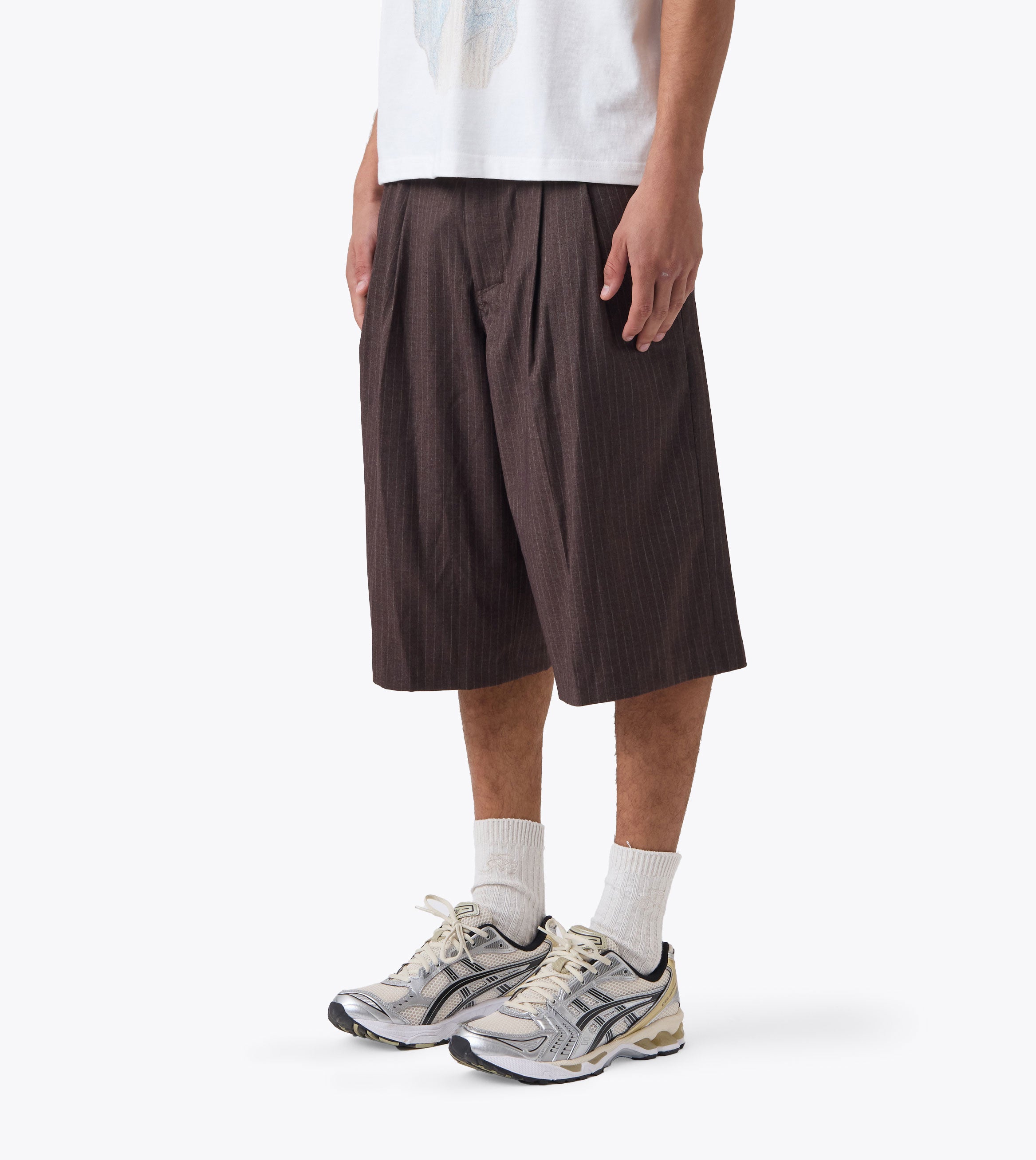 Pinstripe Mega Short Choc Stripe