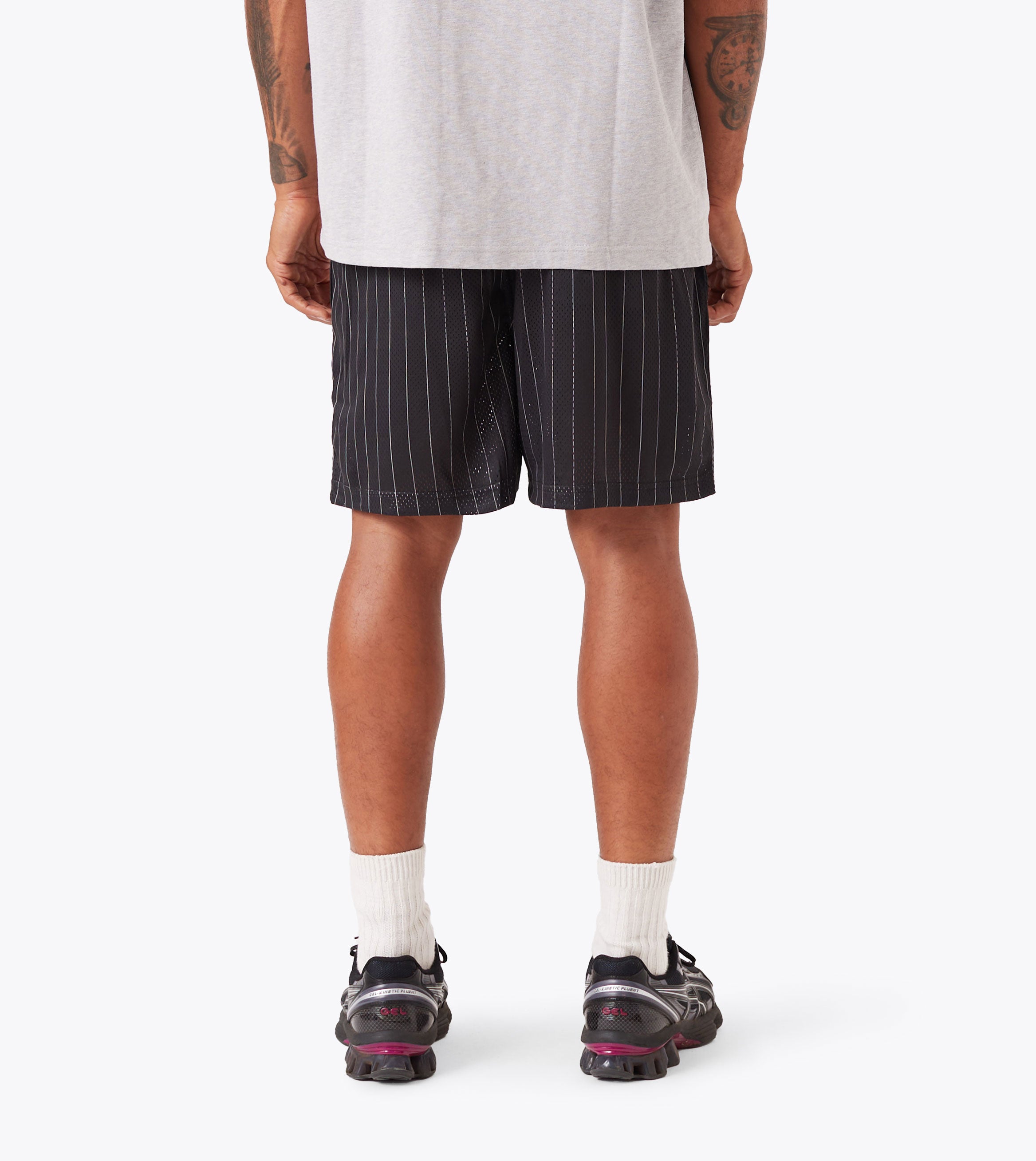 Pinstripe Training Mesh Short Black Stripe