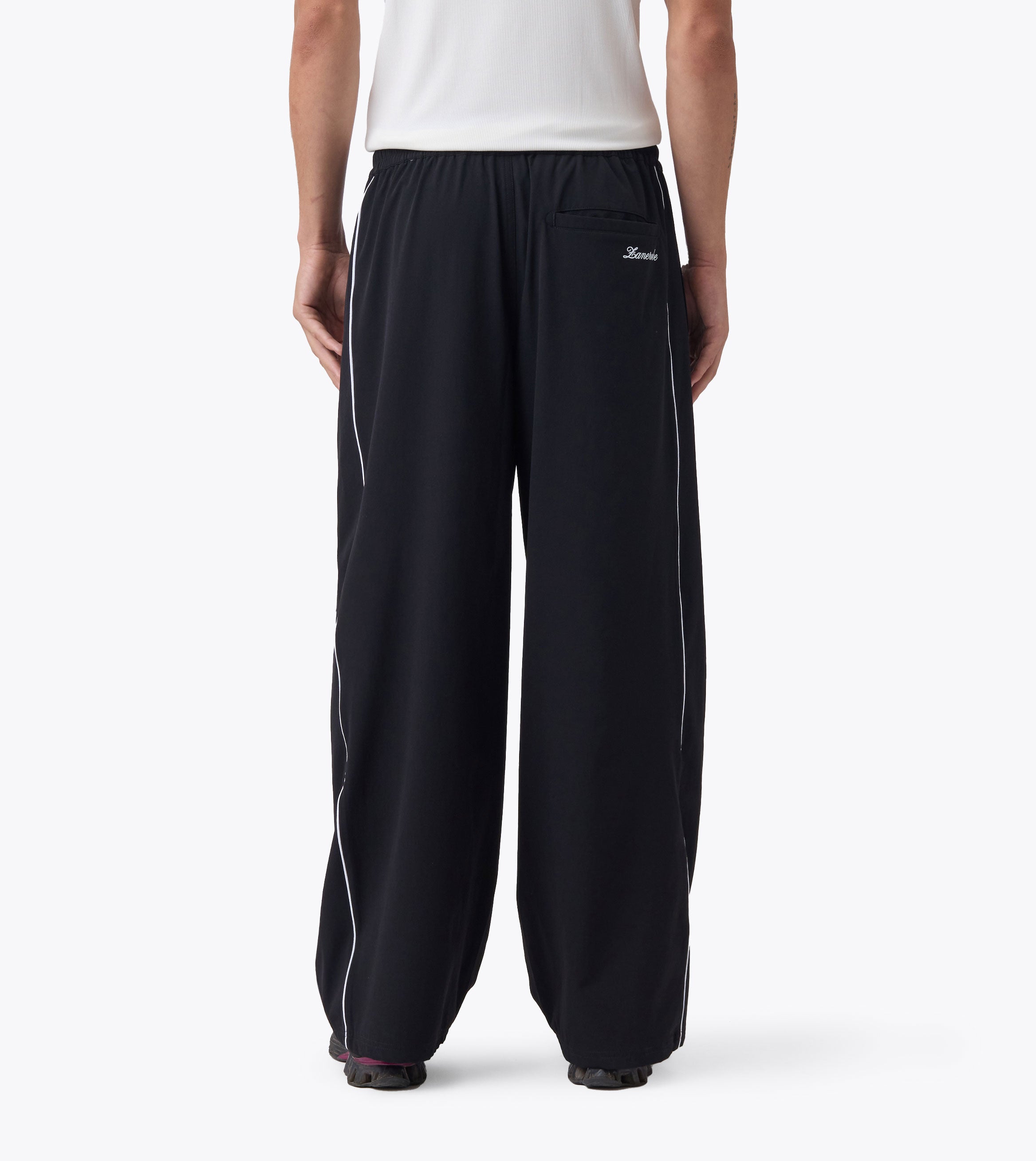 Piping Track Pant Black