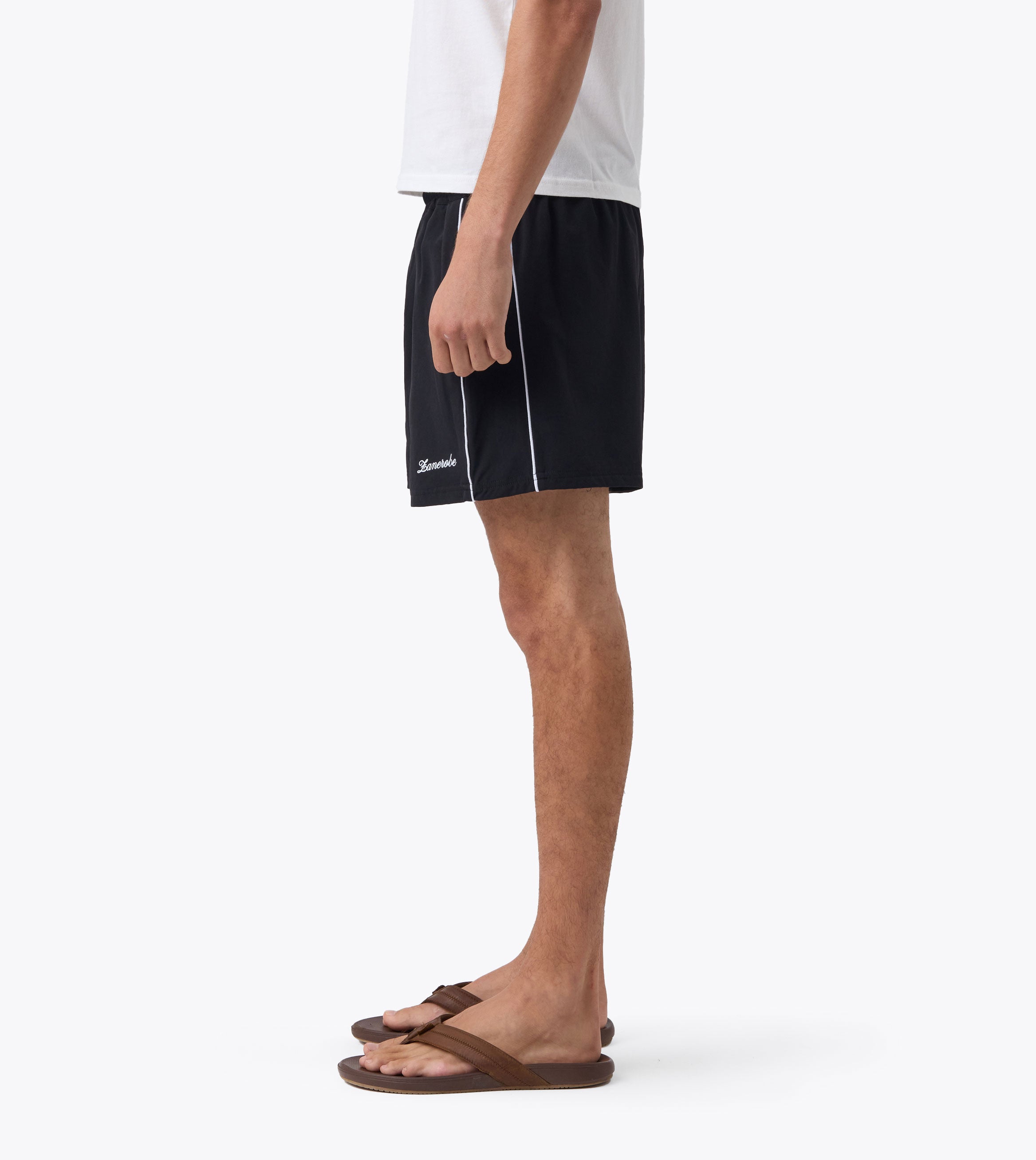 Piping Track Short Black