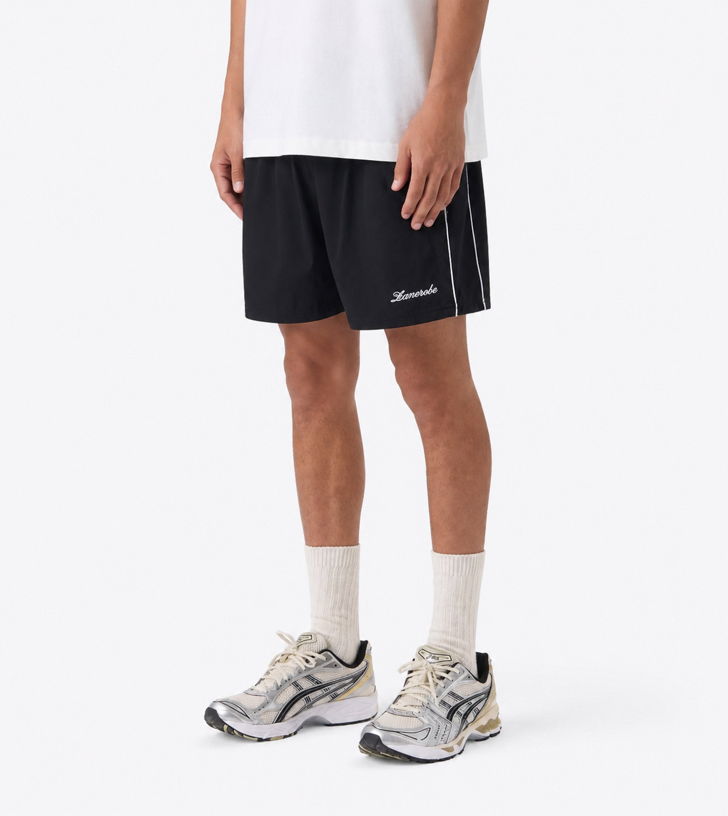 Piping Track Short Black