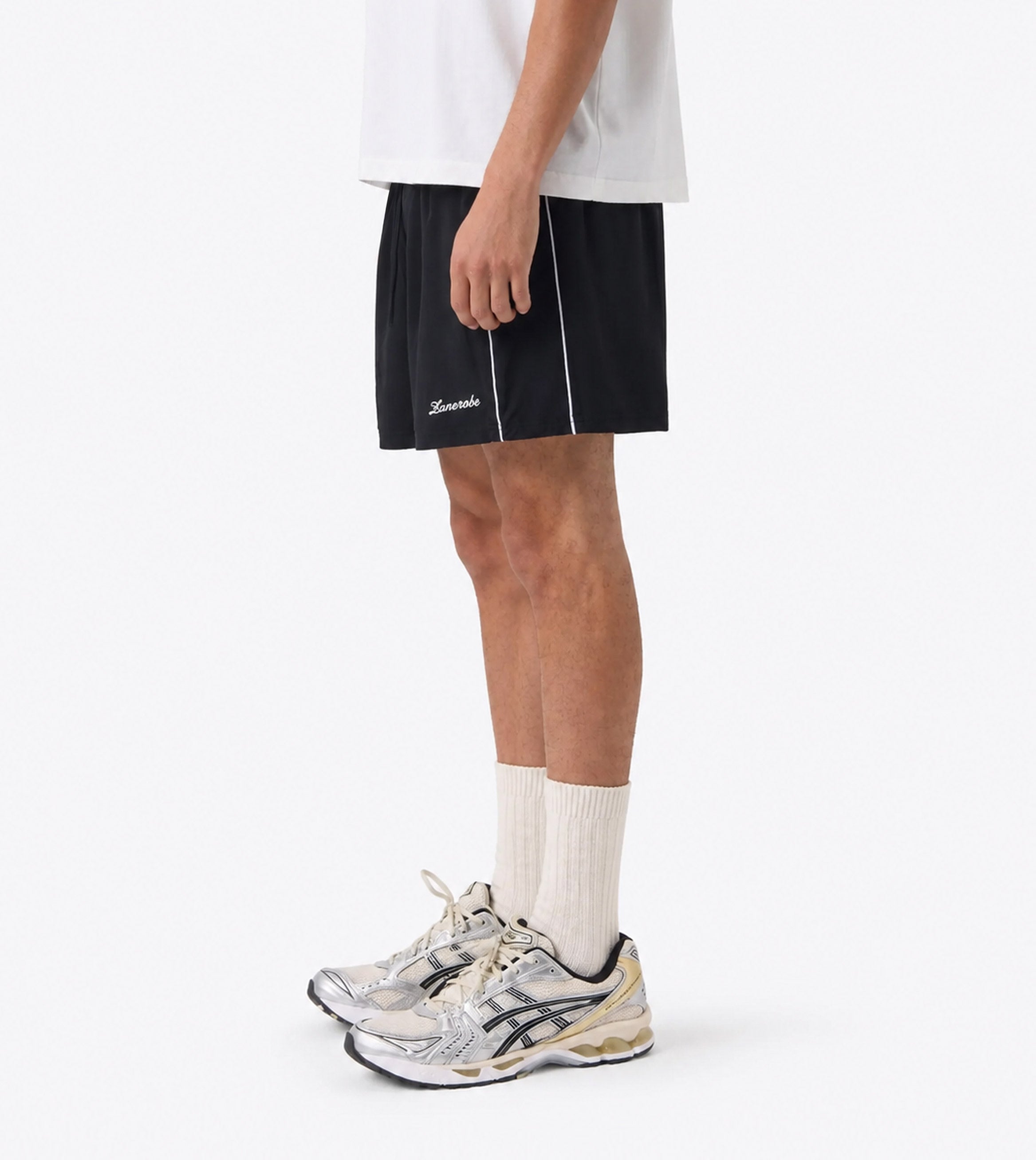 Piping Track Short Black