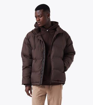 Powells Puffer Jacket Dk Choc