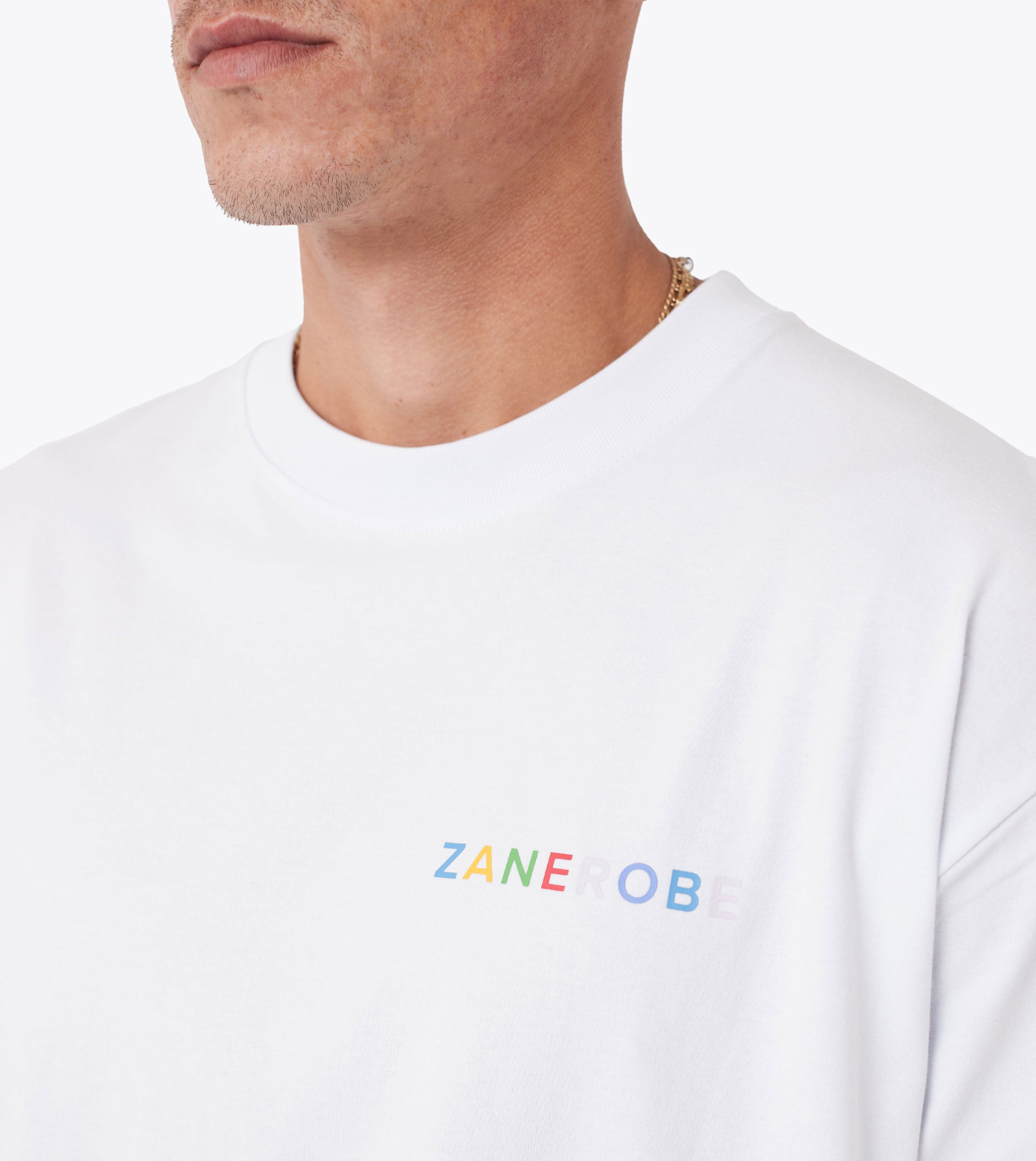 Rainbow Box Tee White