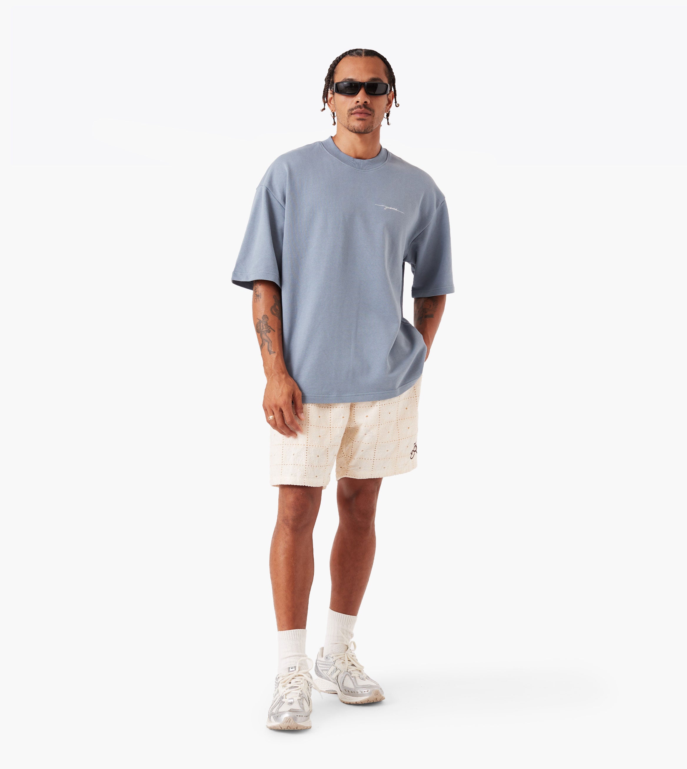 Lace Vacay Short Vintage White