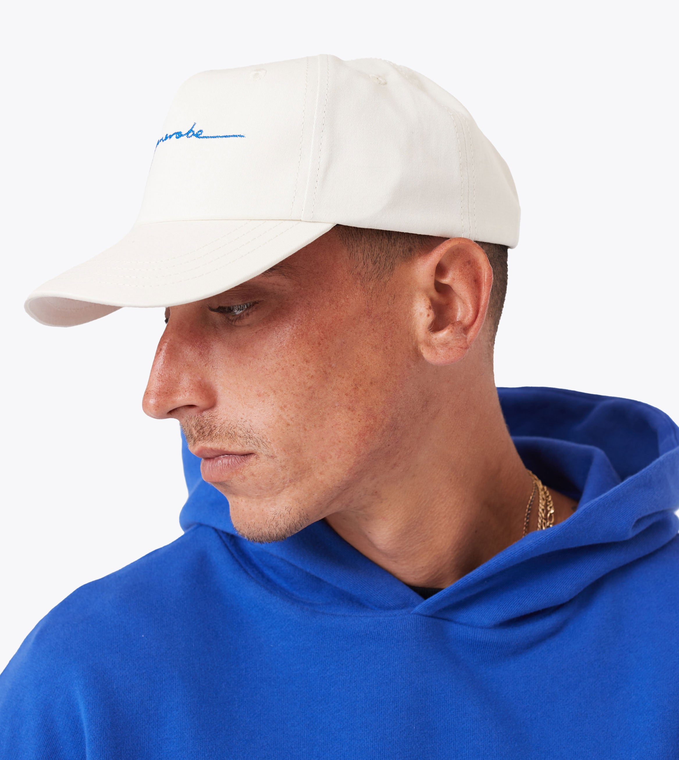 Script Snapback Vintage White