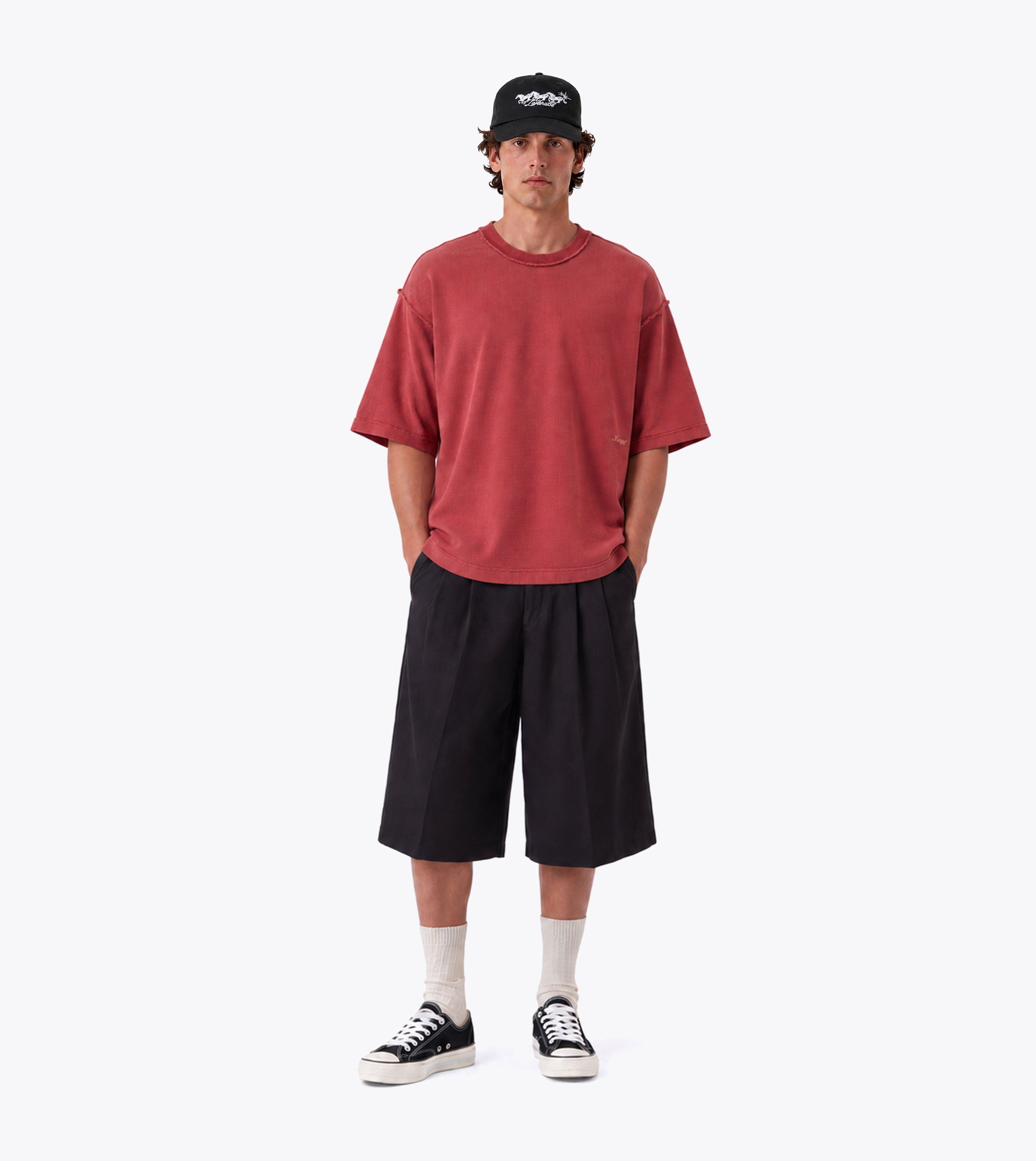 Script Waffle Flow Tee GD Cherry - Coming Soon