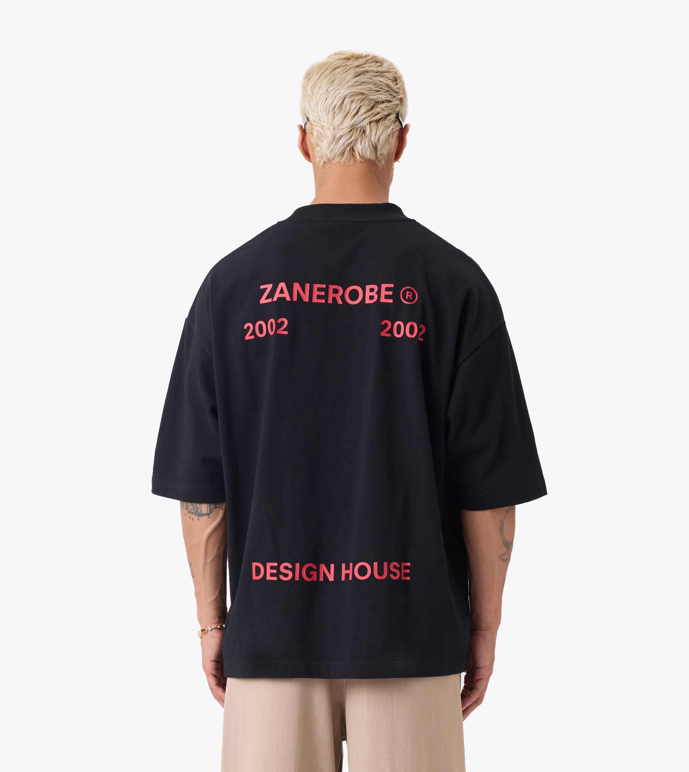 Stacked Flow Tee Black