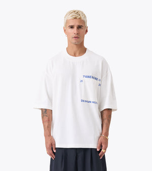 Stacked Flow Tee Vintage White