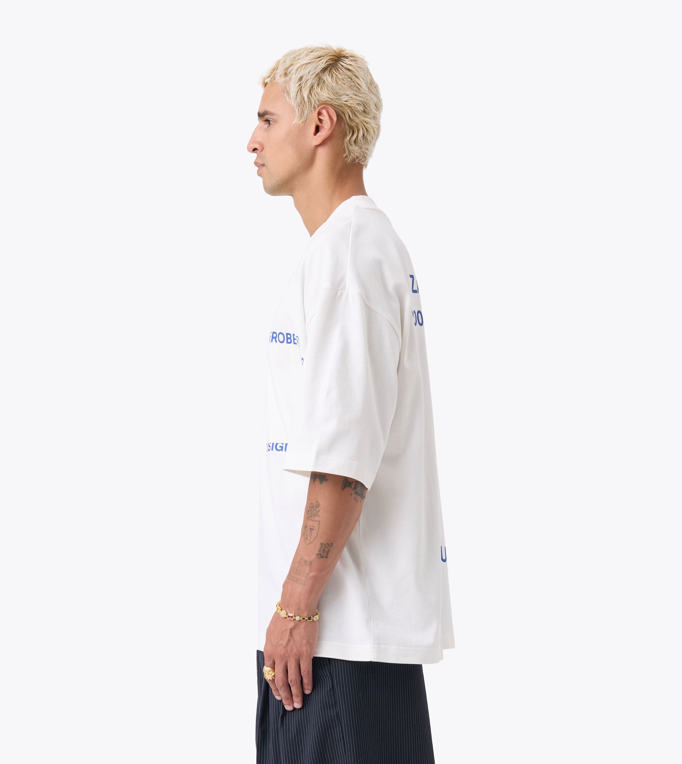 Stacked Flow Tee Vintage White