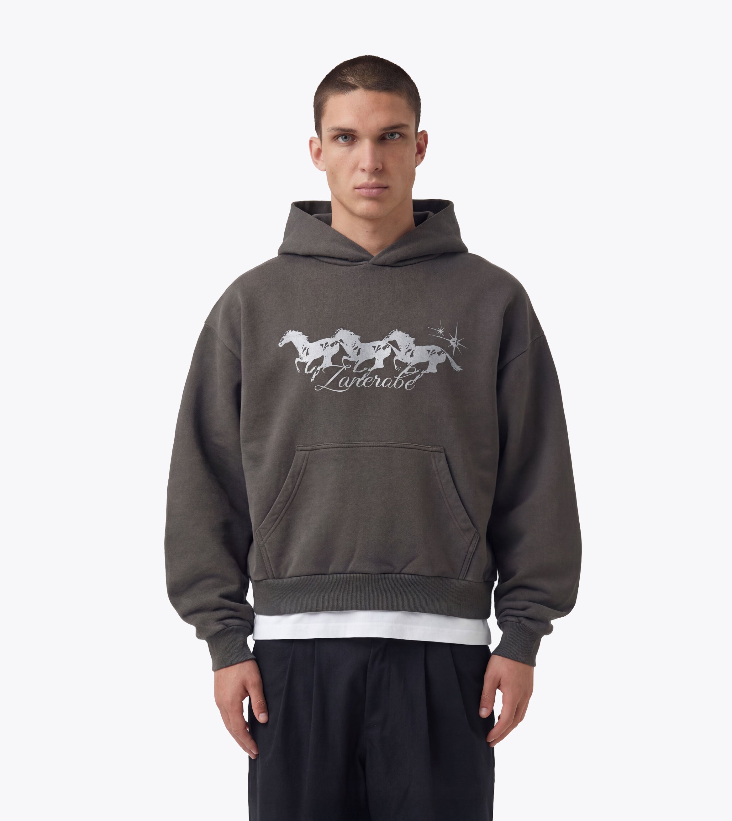 Stallion Box Crop Hood Charcoal - Coming Soon