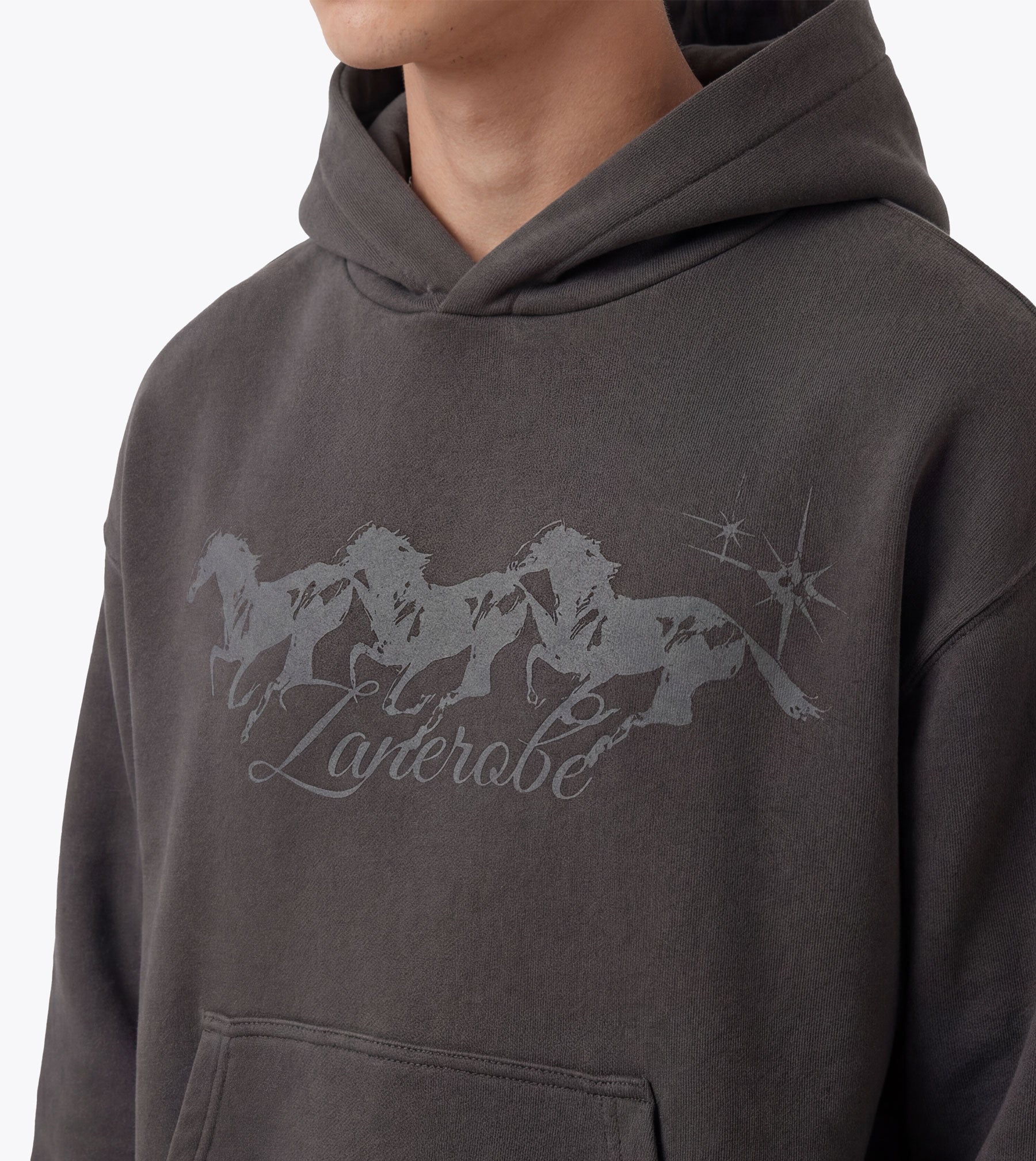 Stallion Box Crop Hood Charcoal - Coming Soon