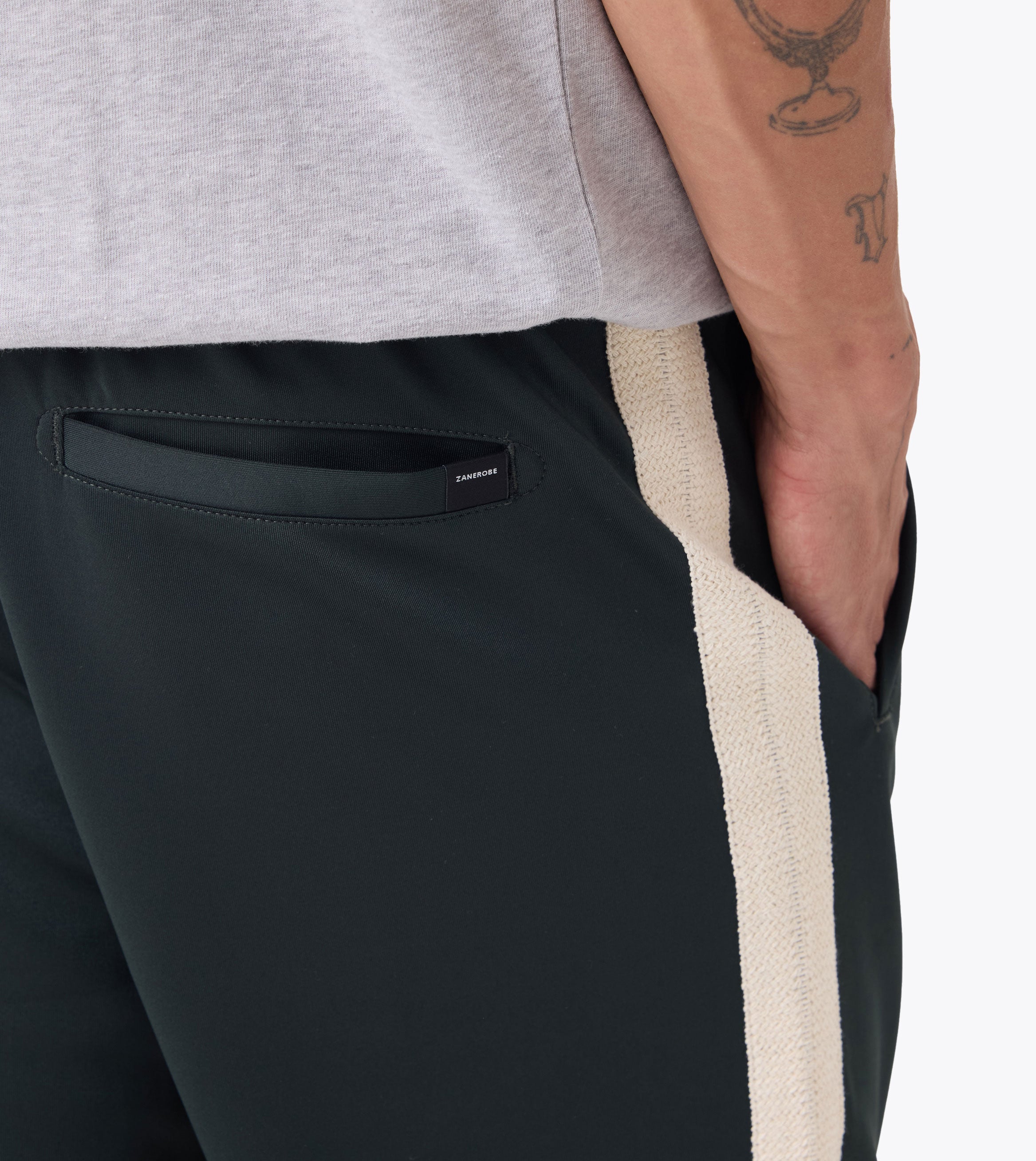 Stitched Football Trackpant Forest