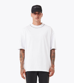 Stitched Lounge Tee White