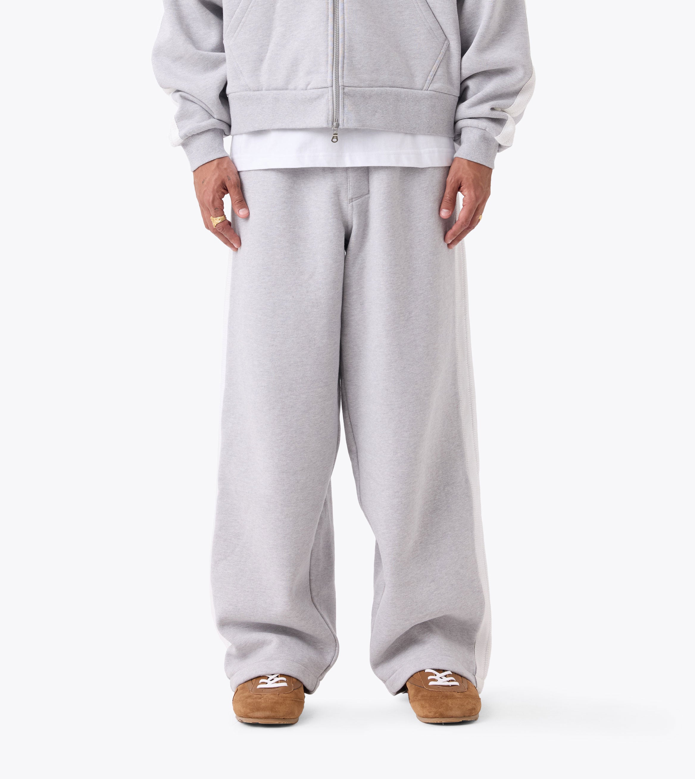 Stitched Fleece Mega Pant Grey Marle