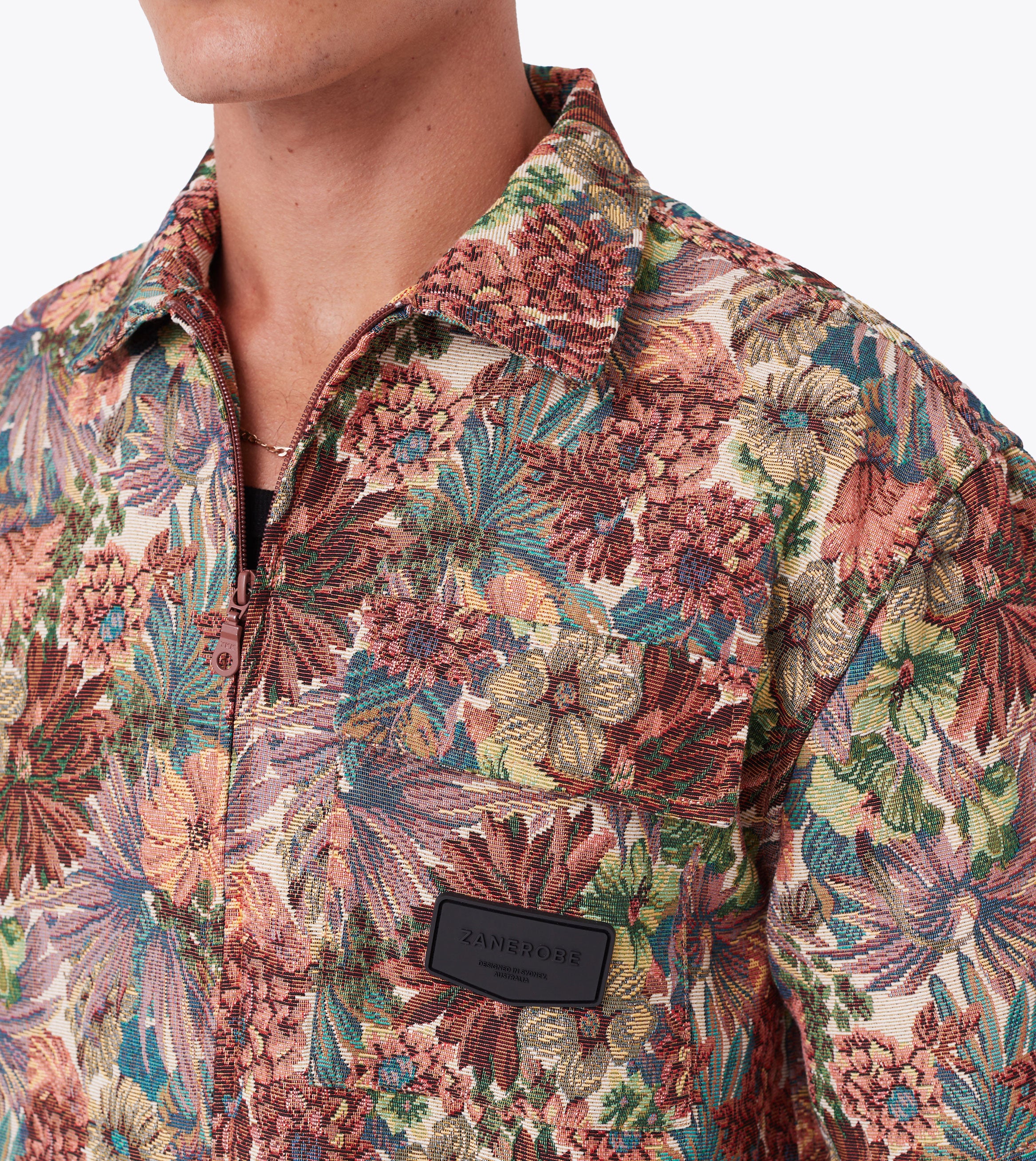 Tapestry Boxy SS Overshirt Beige Multi