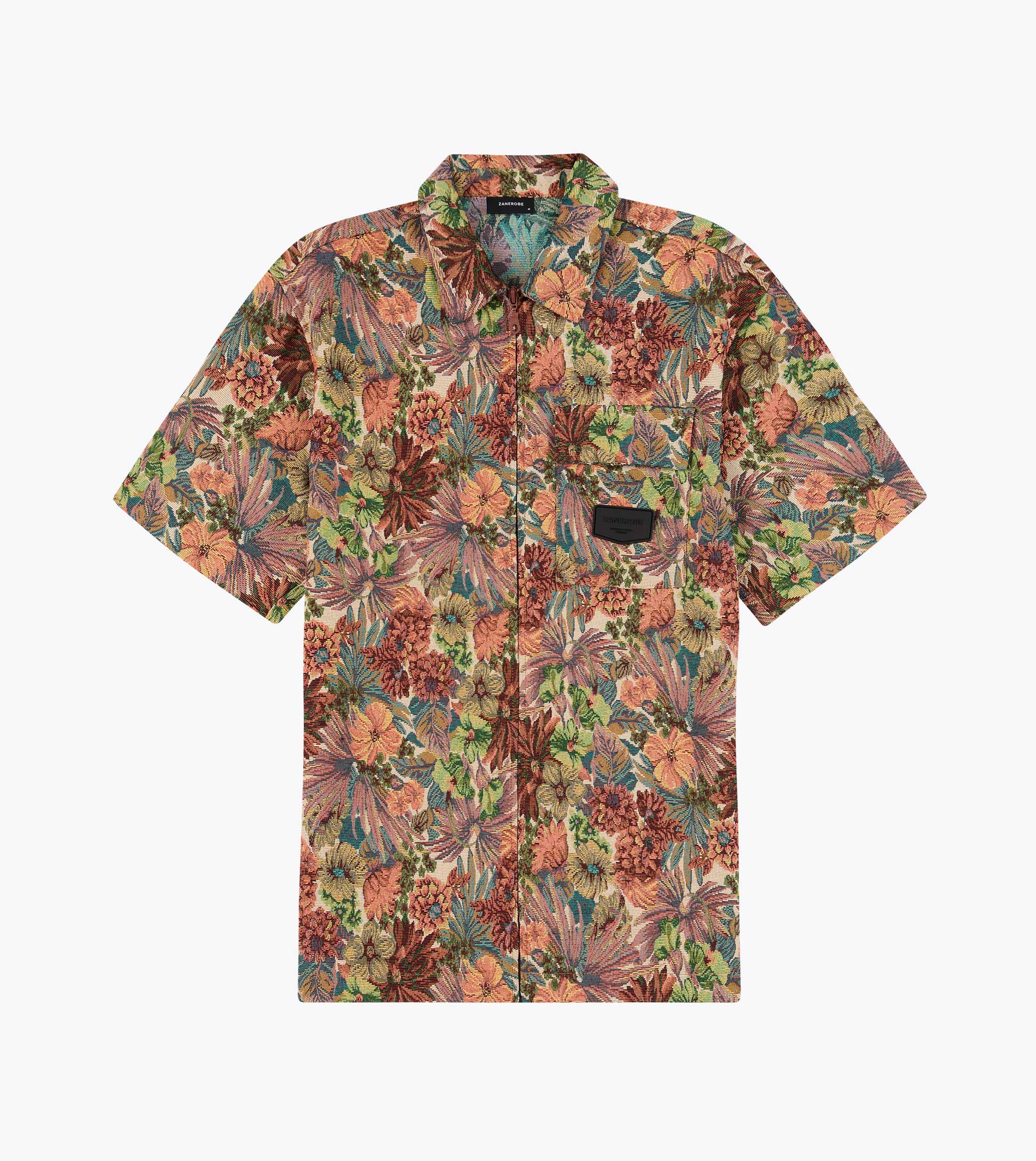 Tapestry Boxy SS Overshirt Beige Multi