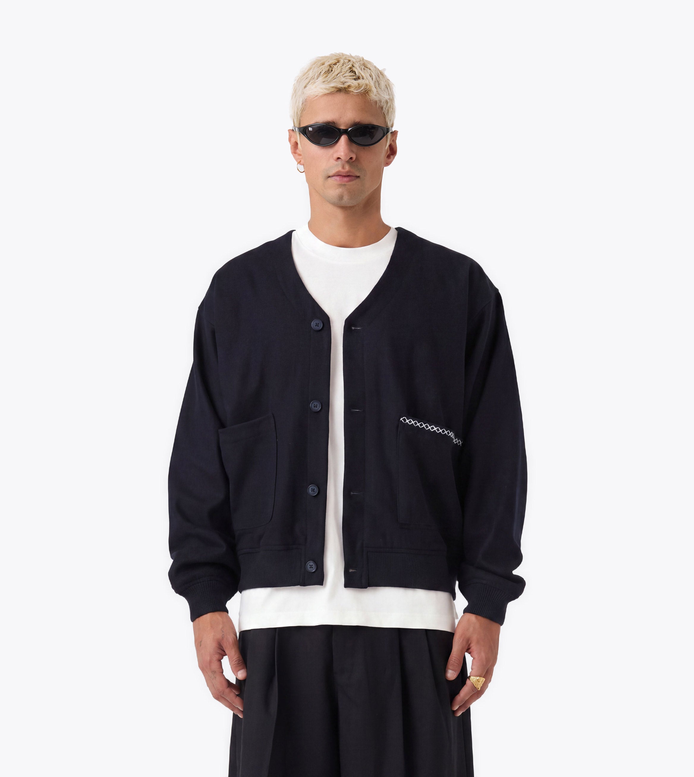 Wool Cardigan Indigo