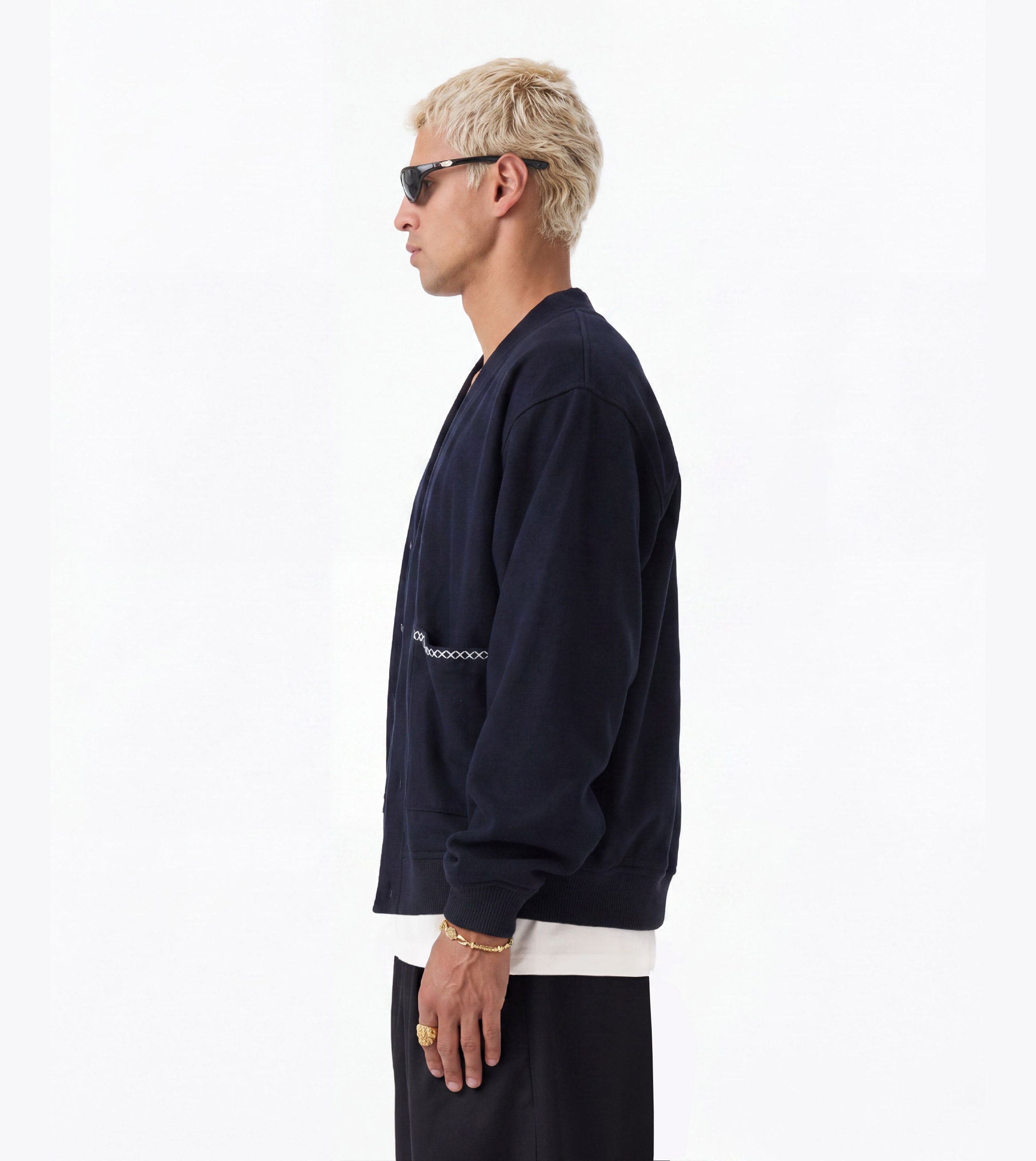 Wool Cardigan Indigo