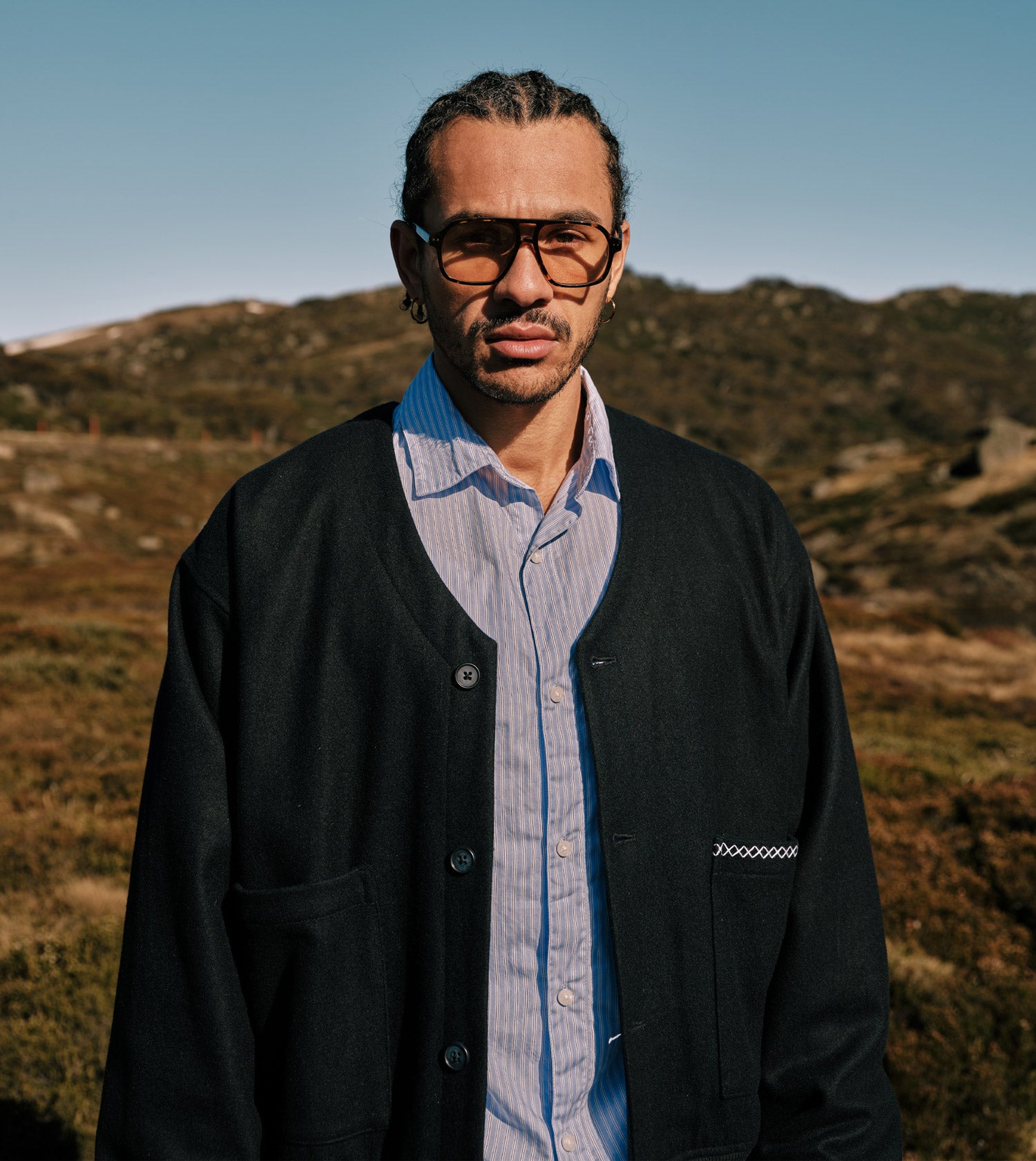 Wool Cardigan Indigo