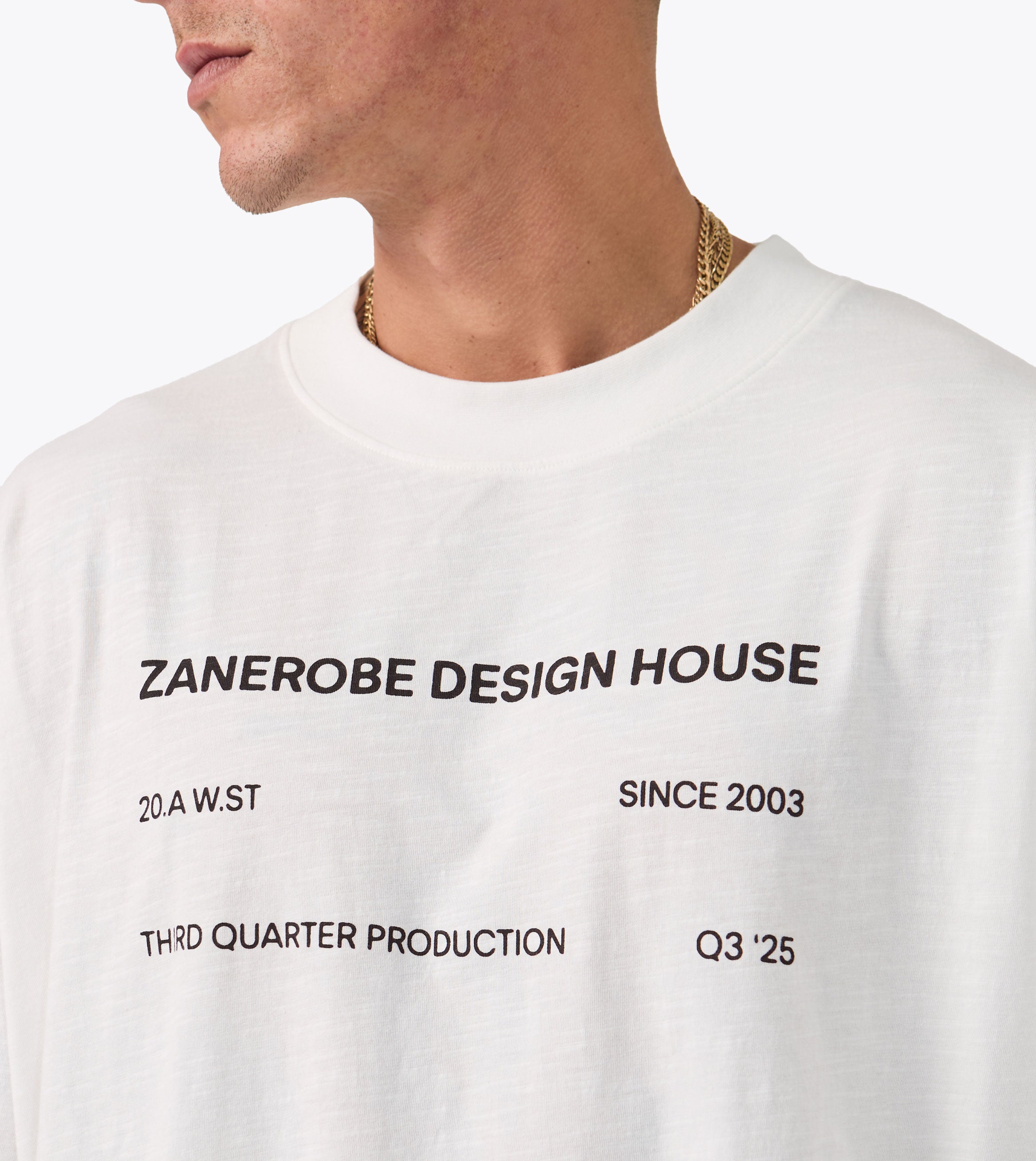 ZDH Slub Flow Tee Vintage White