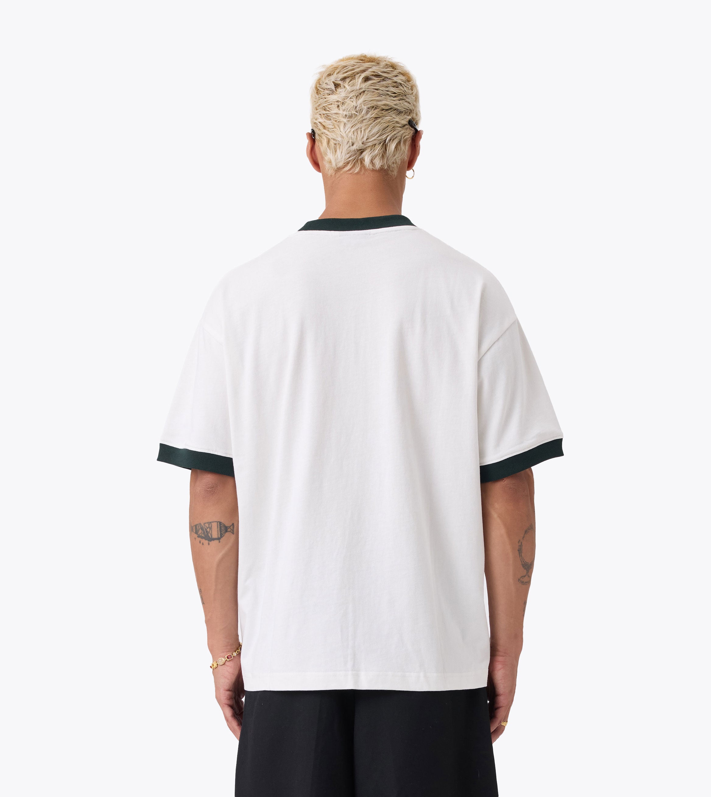 ZR Athletics Ringer Tee Vintage White/Forest