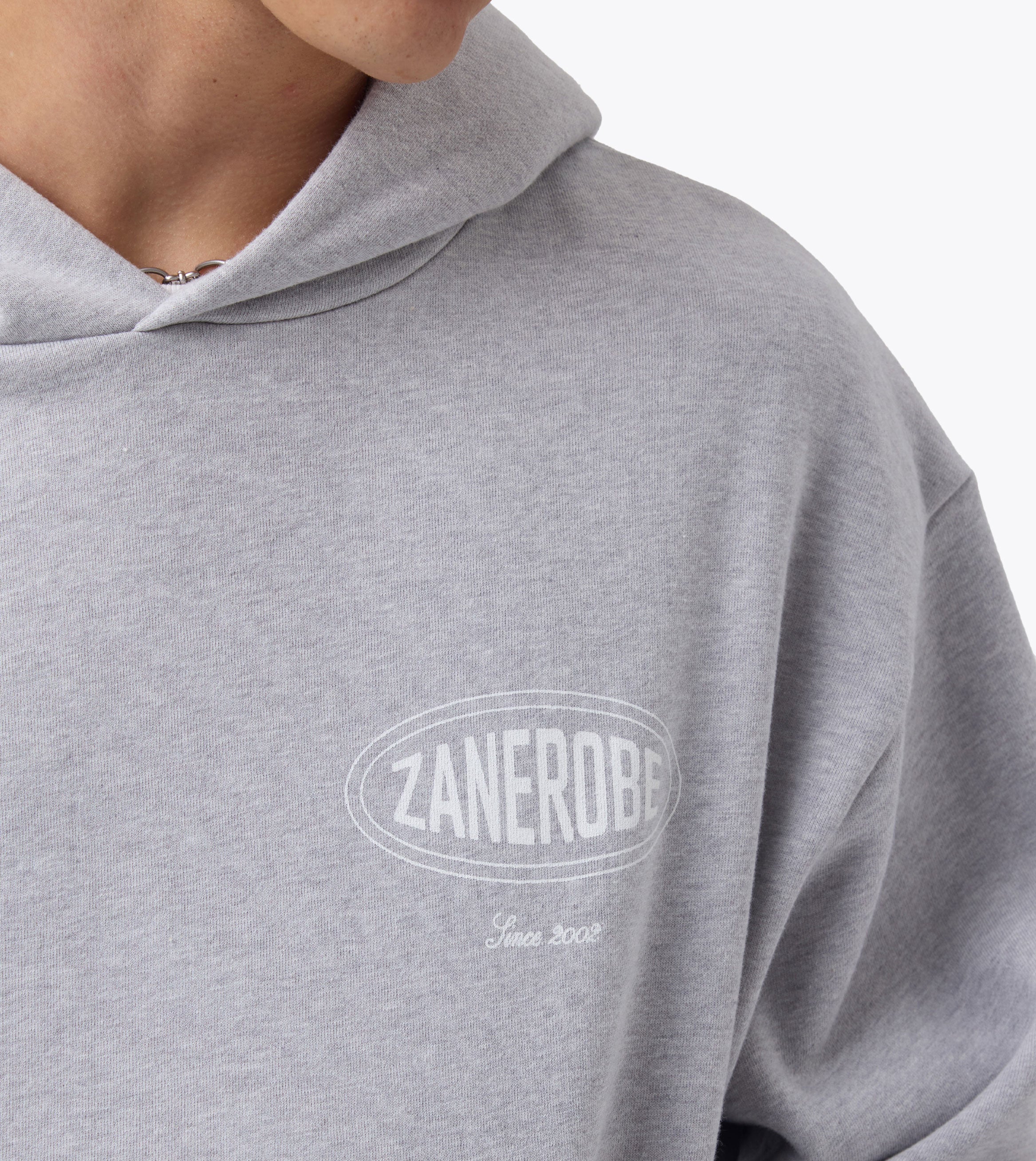 ZR Est. Box Crop Hood Grey Marle
