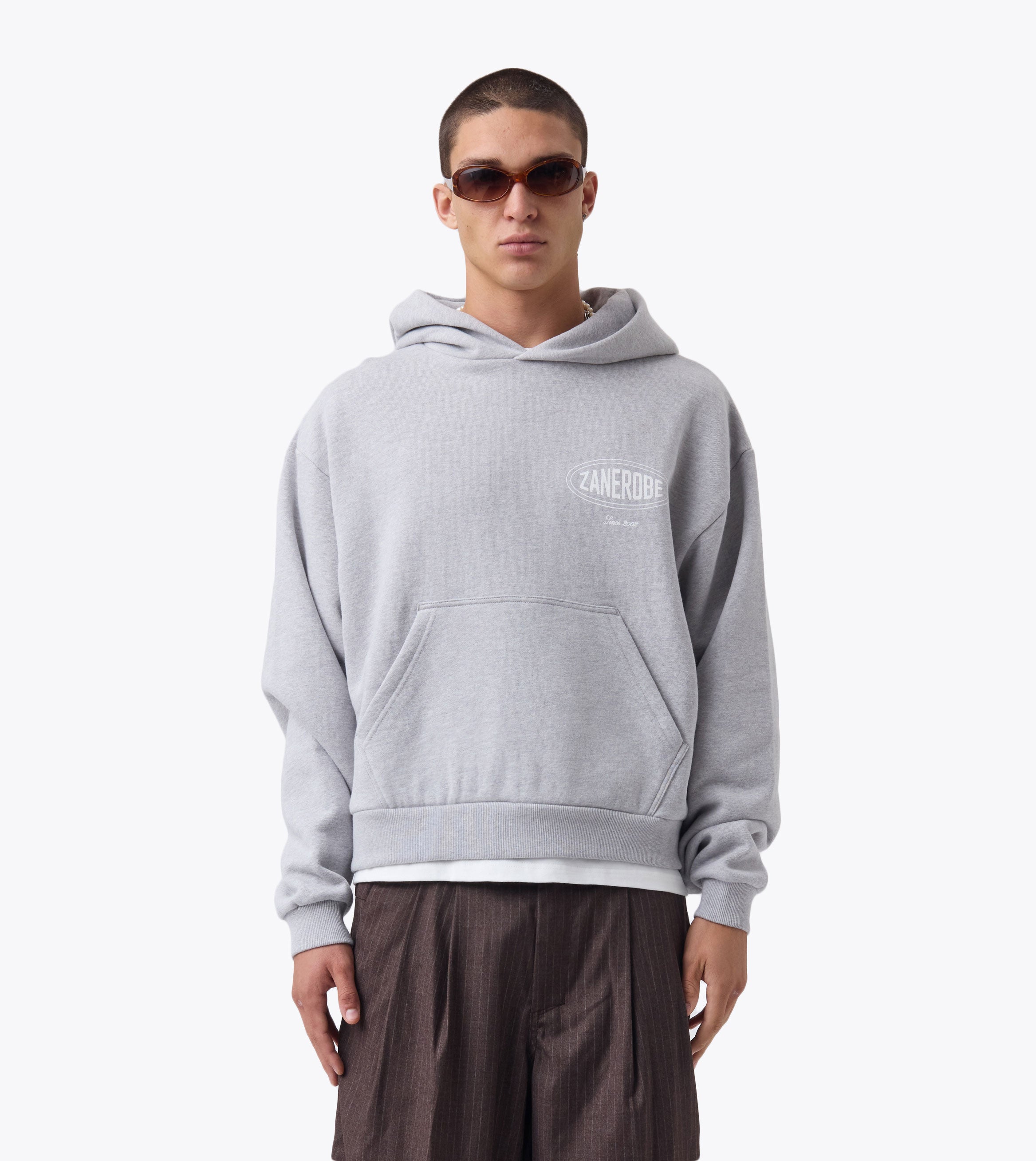 ZR Est. Box Crop Hood Grey Marle