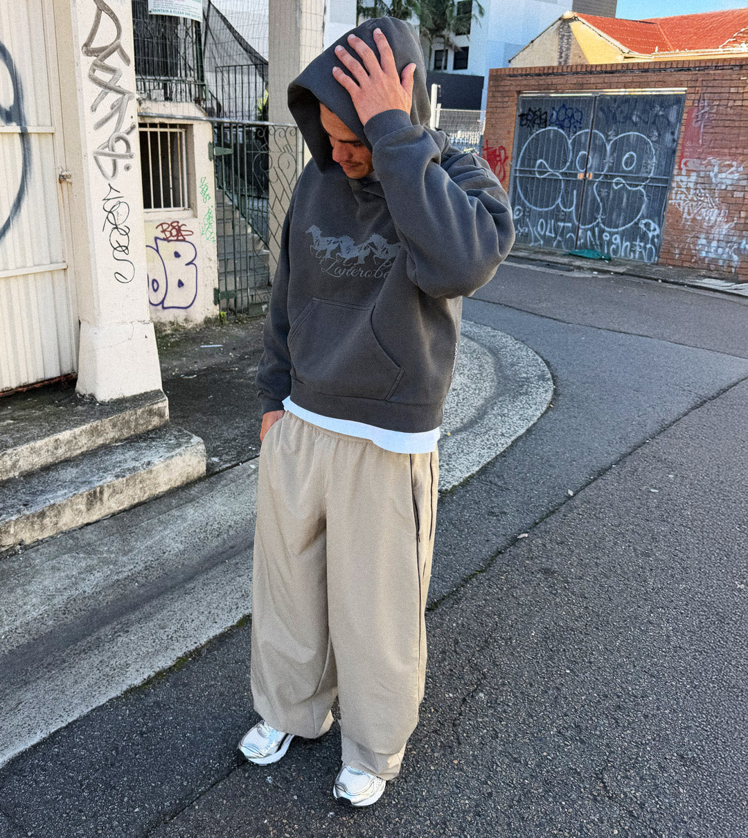 Piping Track Pant Stone