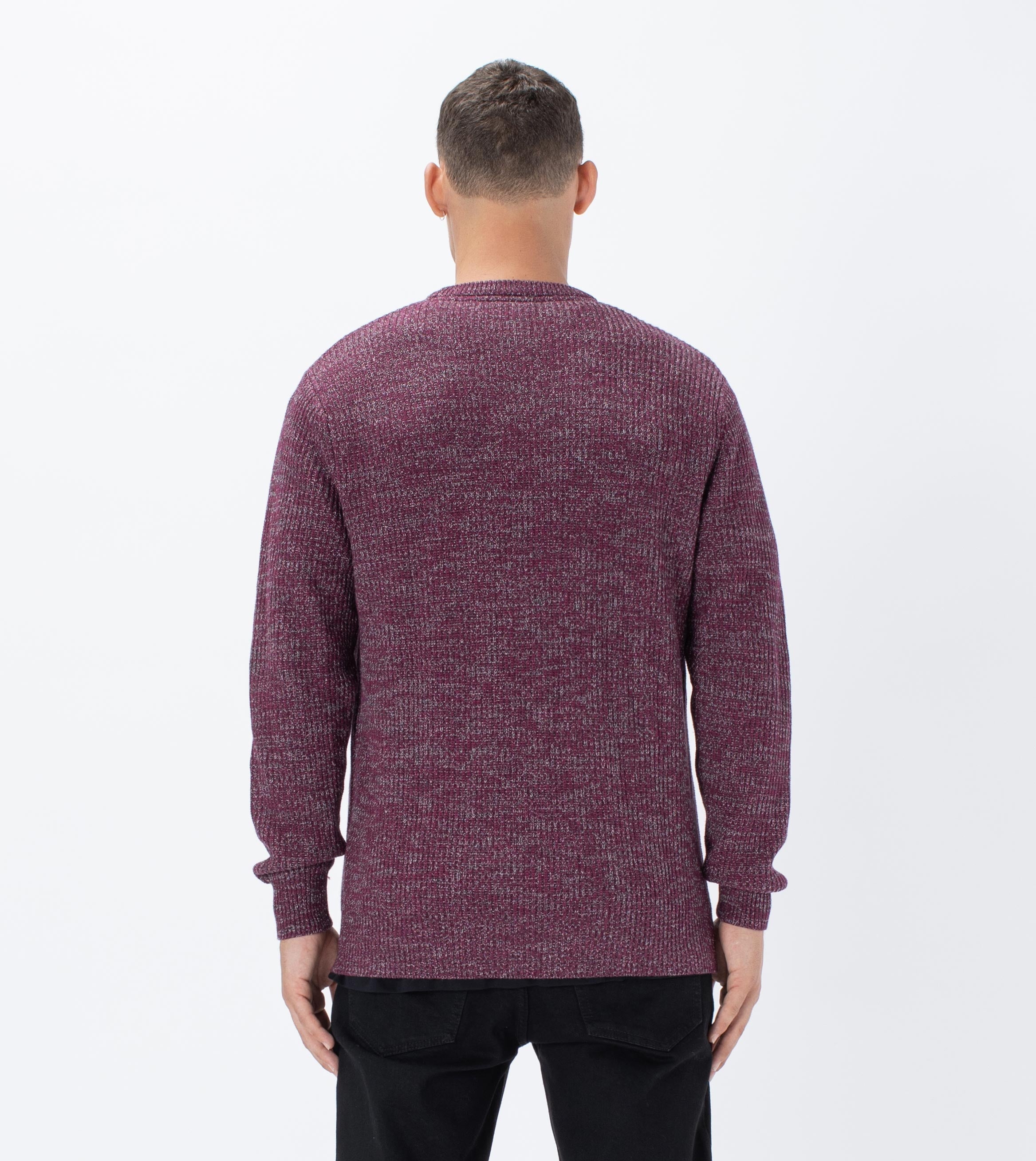 Moss Crew Knit Boysenberry