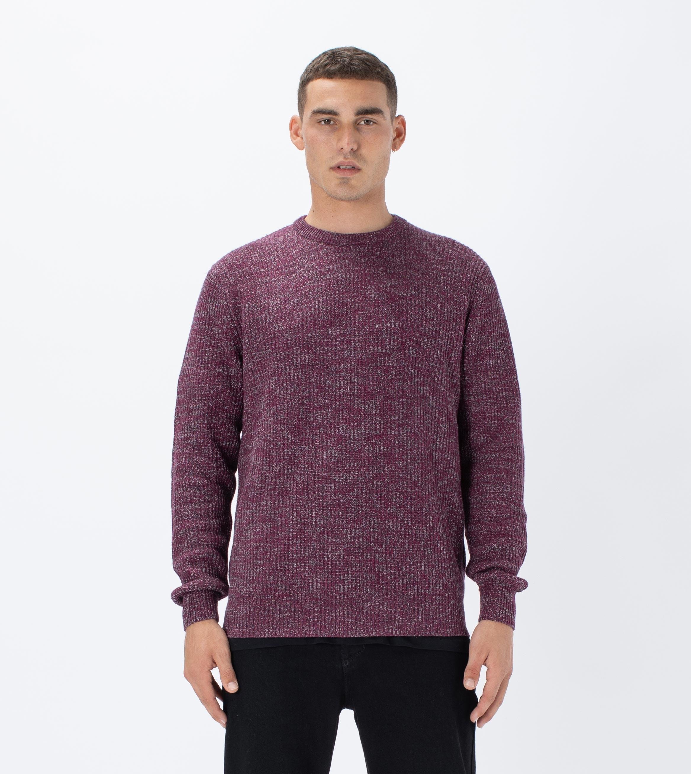 Moss Crew Knit Boysenberry