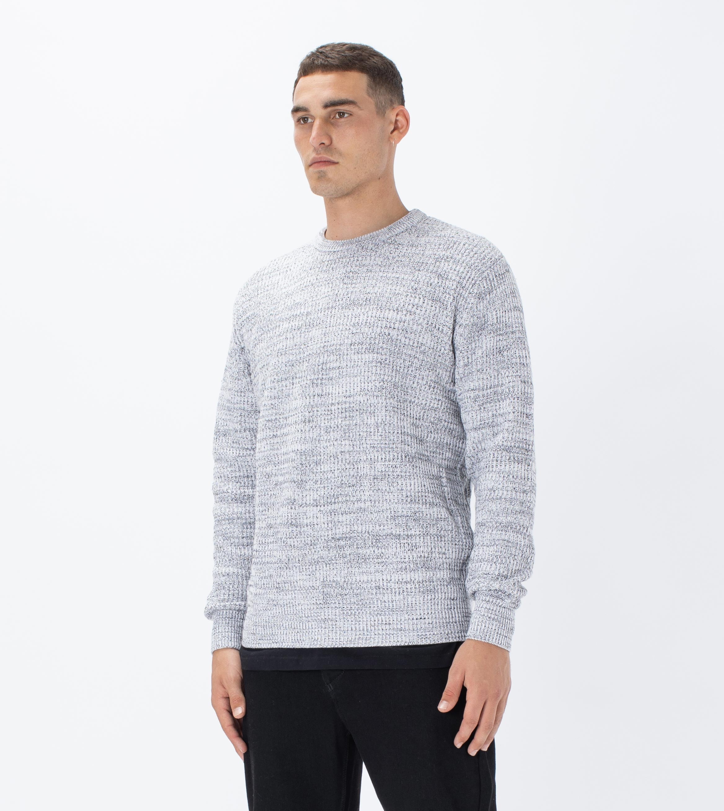 Moss Crew Knit Salt & Pepper