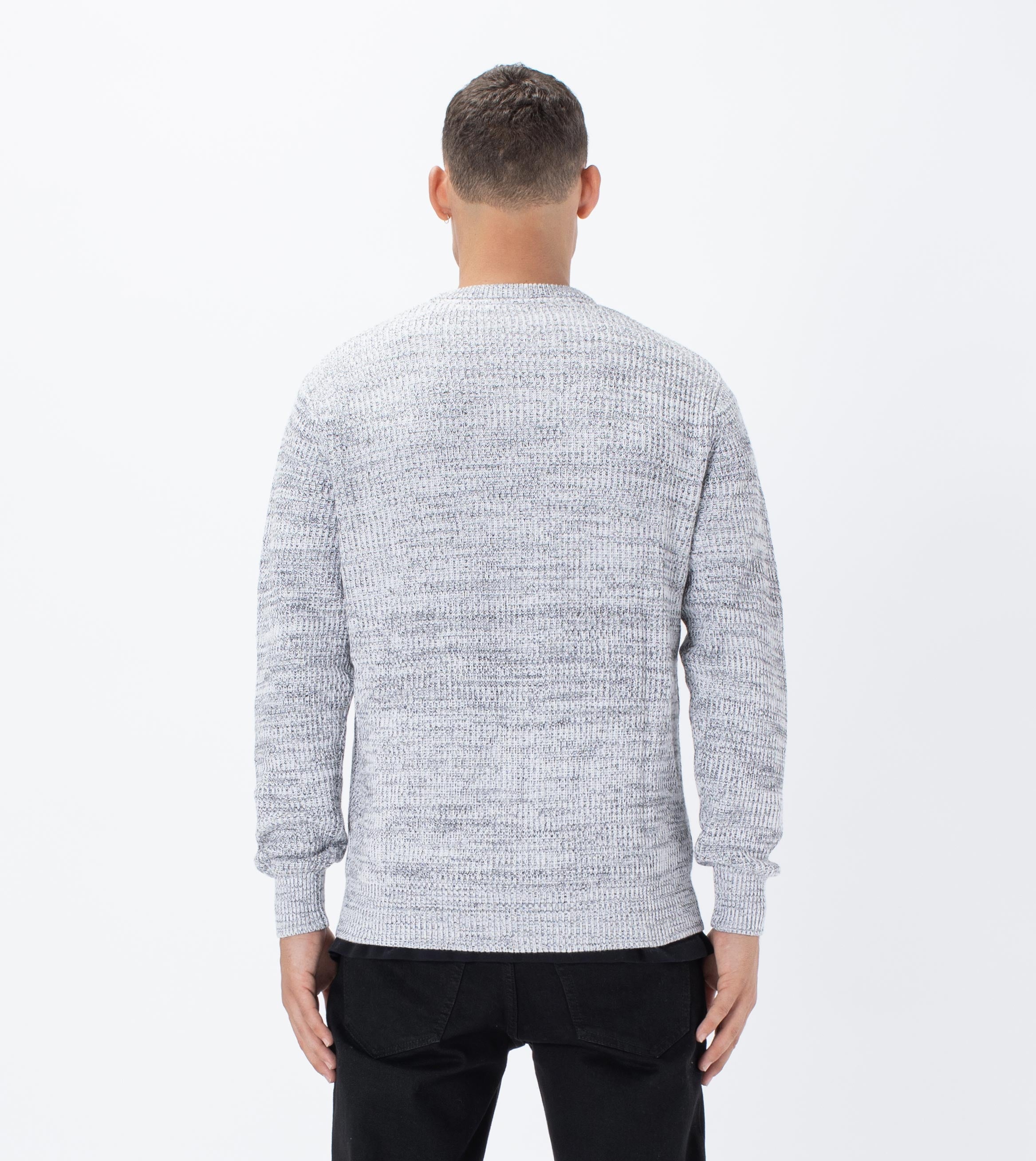 Moss Crew Knit Salt & Pepper