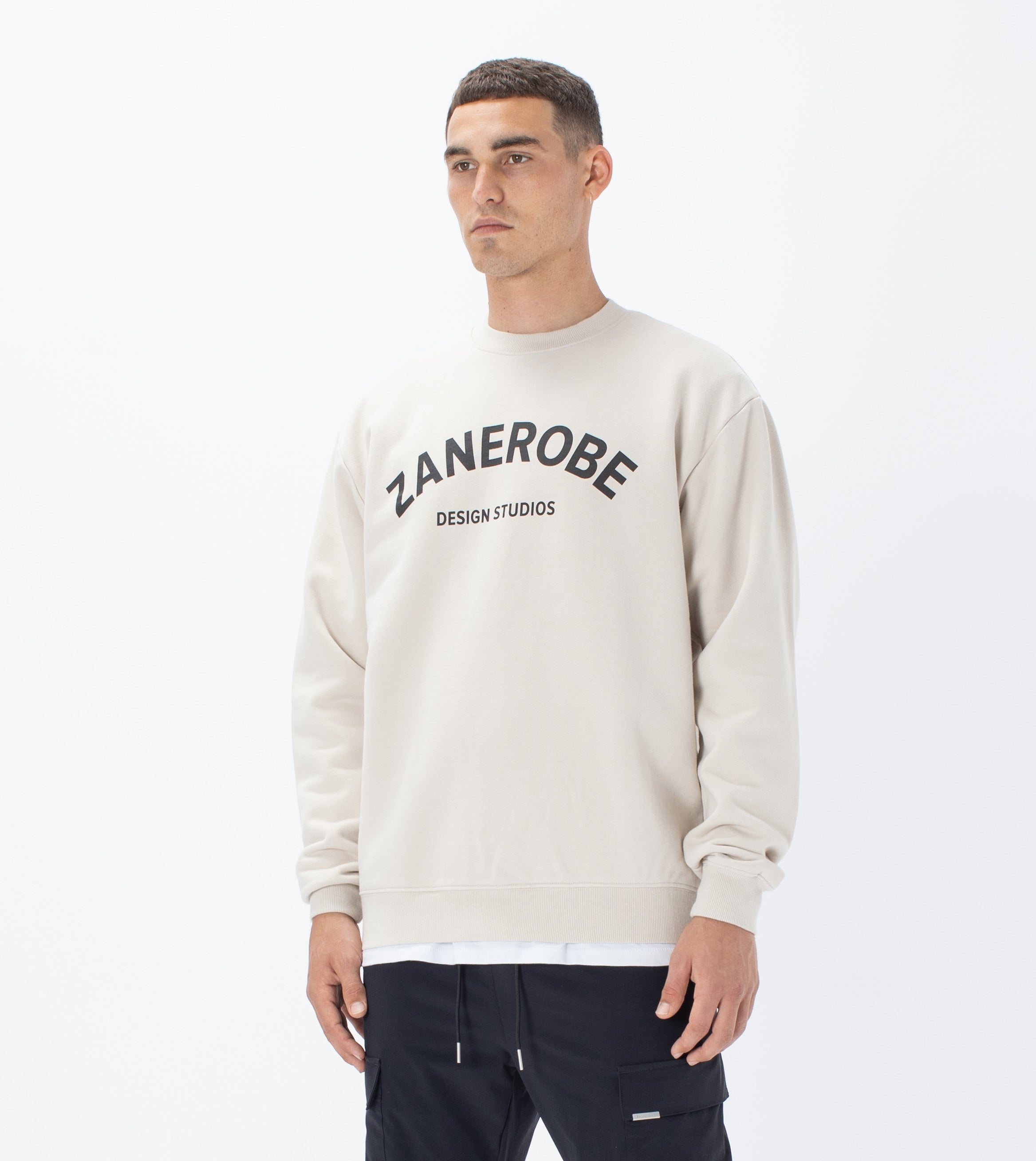 Studios Lowgo Crew Sweat Beige