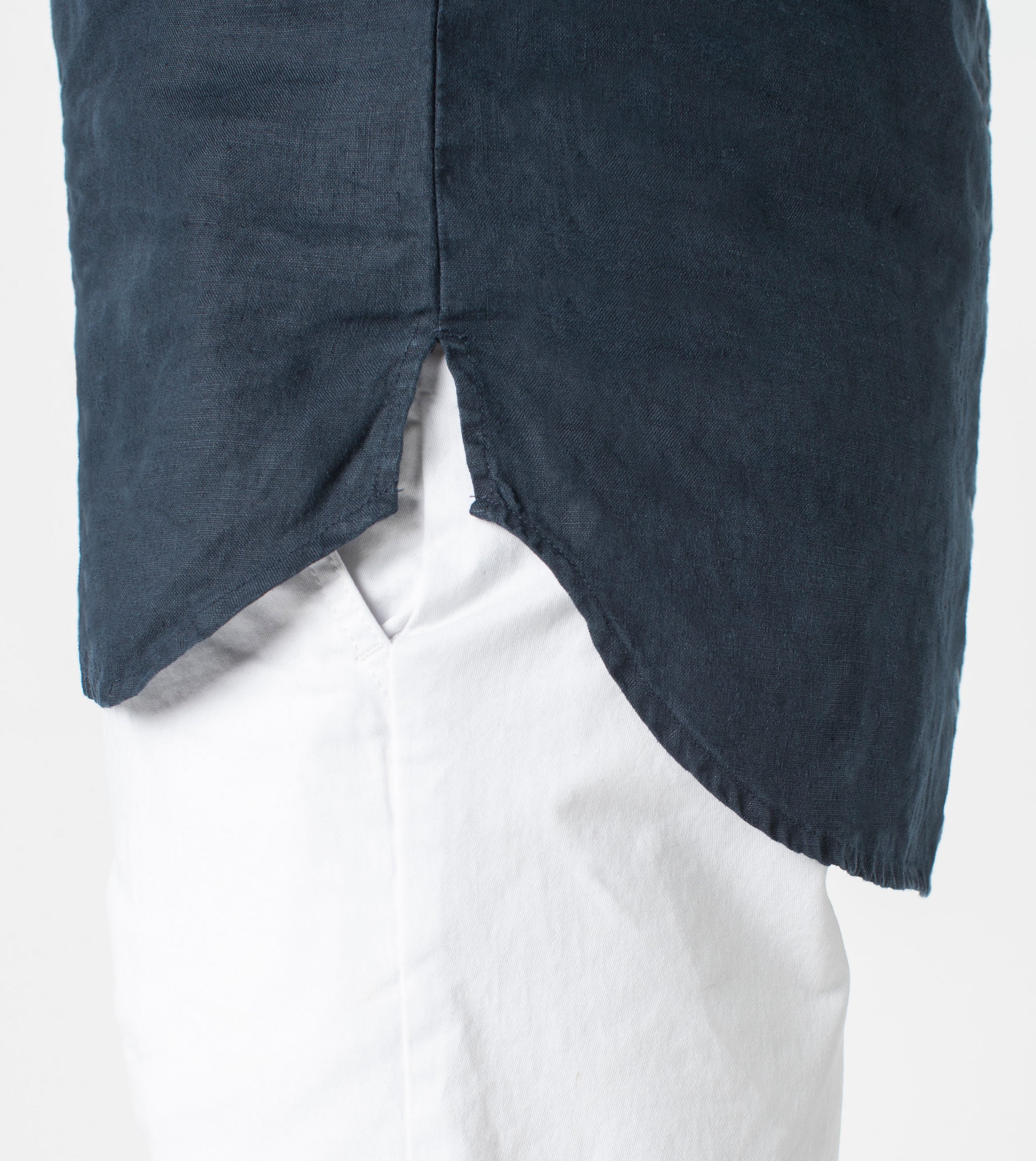 7 Foot LS Linen Shirt Navy