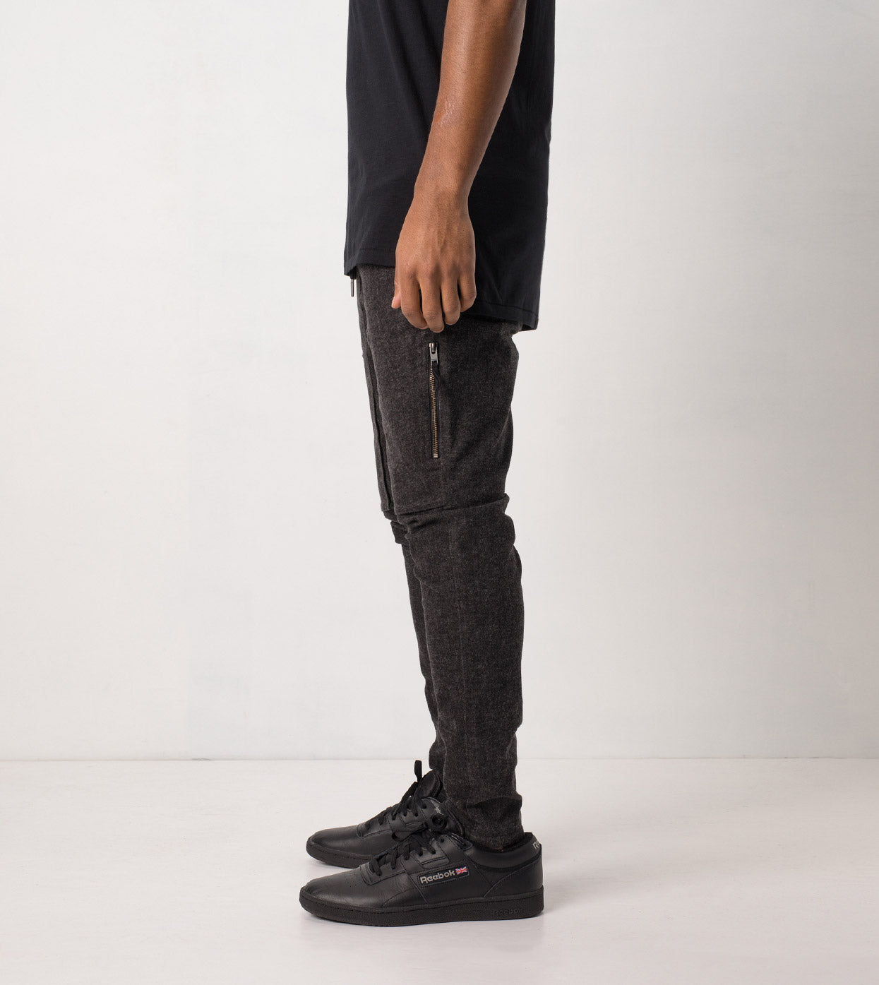 Blockshot Chino Charcoal Marle