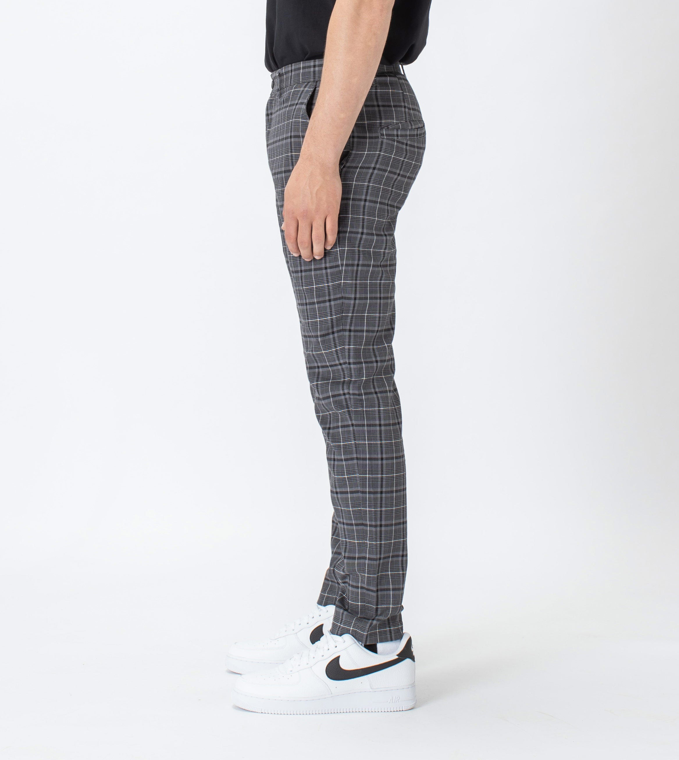 Check Kyoto Chino Dk Grey