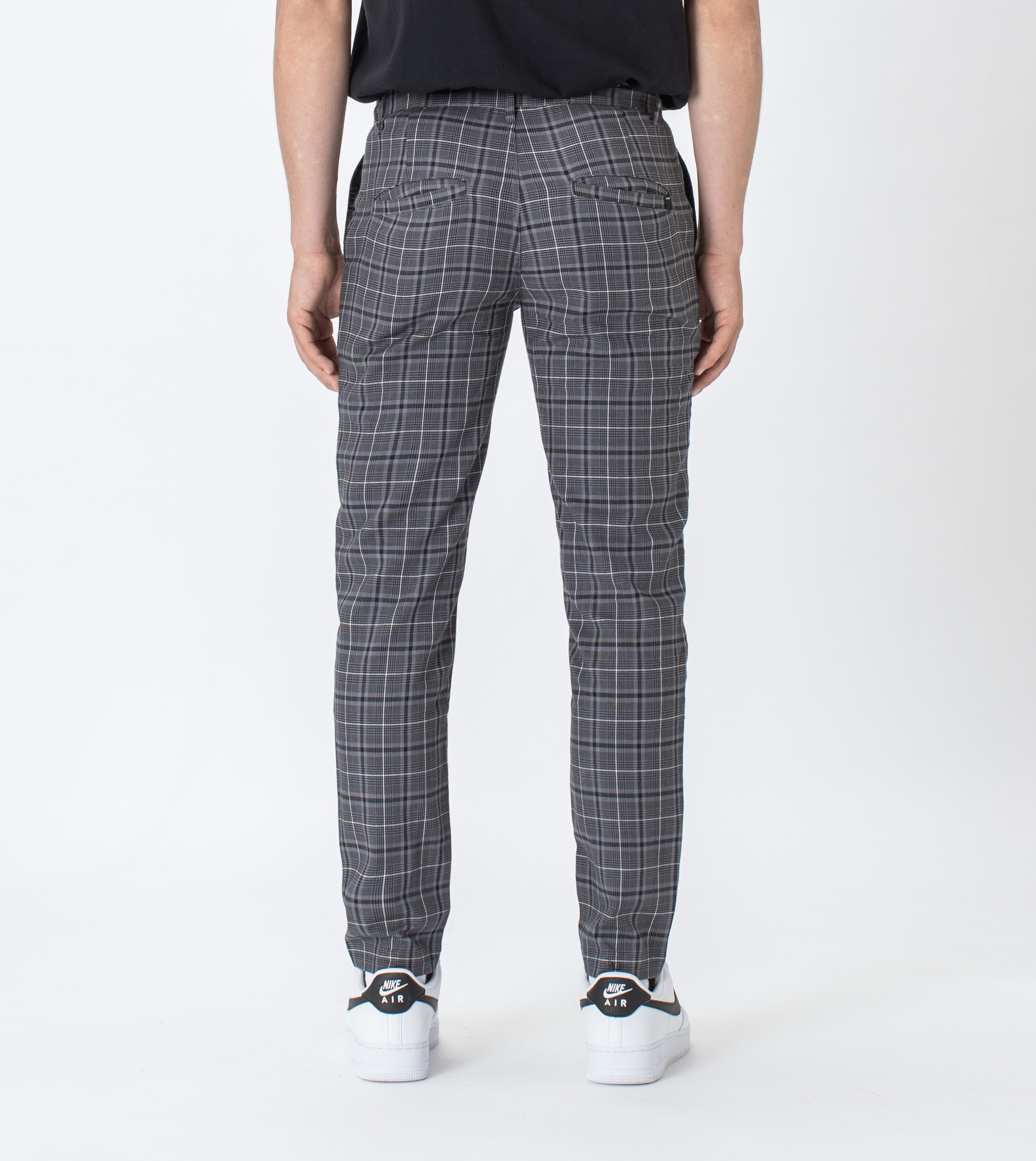 Check Kyoto Chino Dk Grey