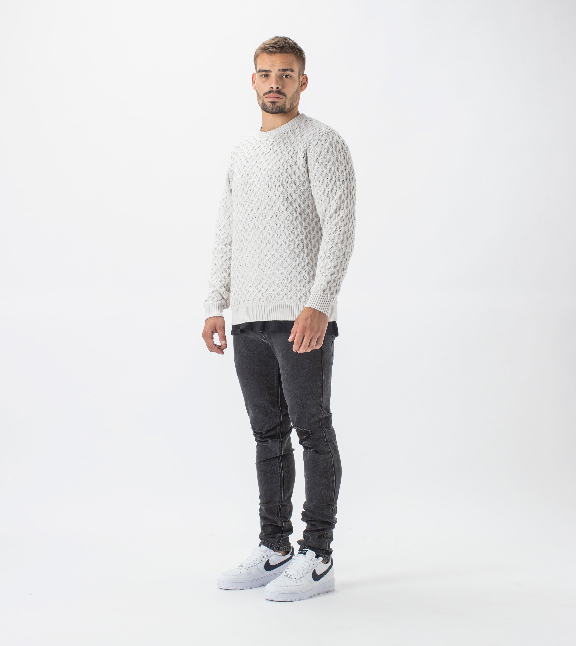 Diamond Crew Knit Frost