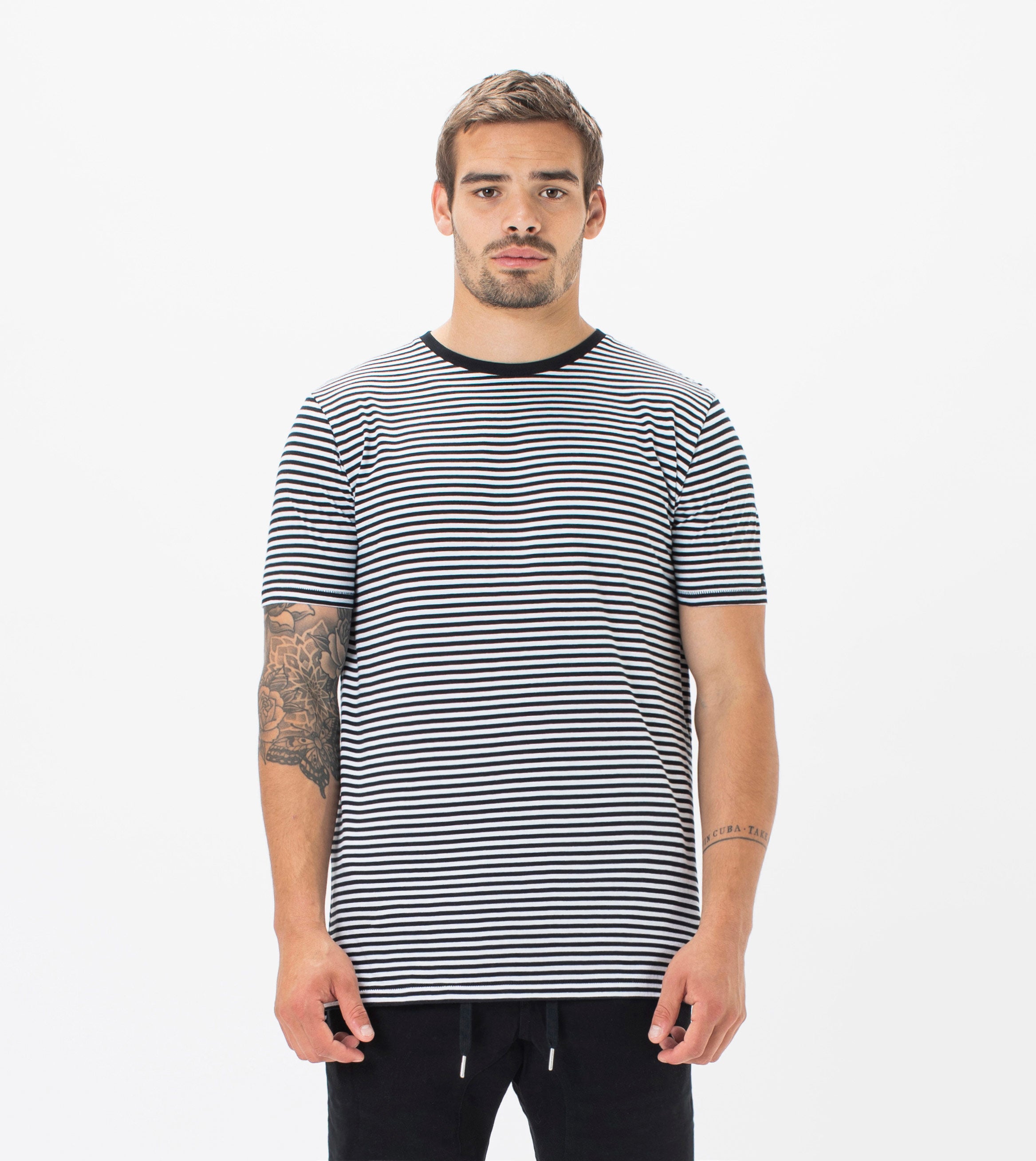 Flintlock Stripe Tee Black/White