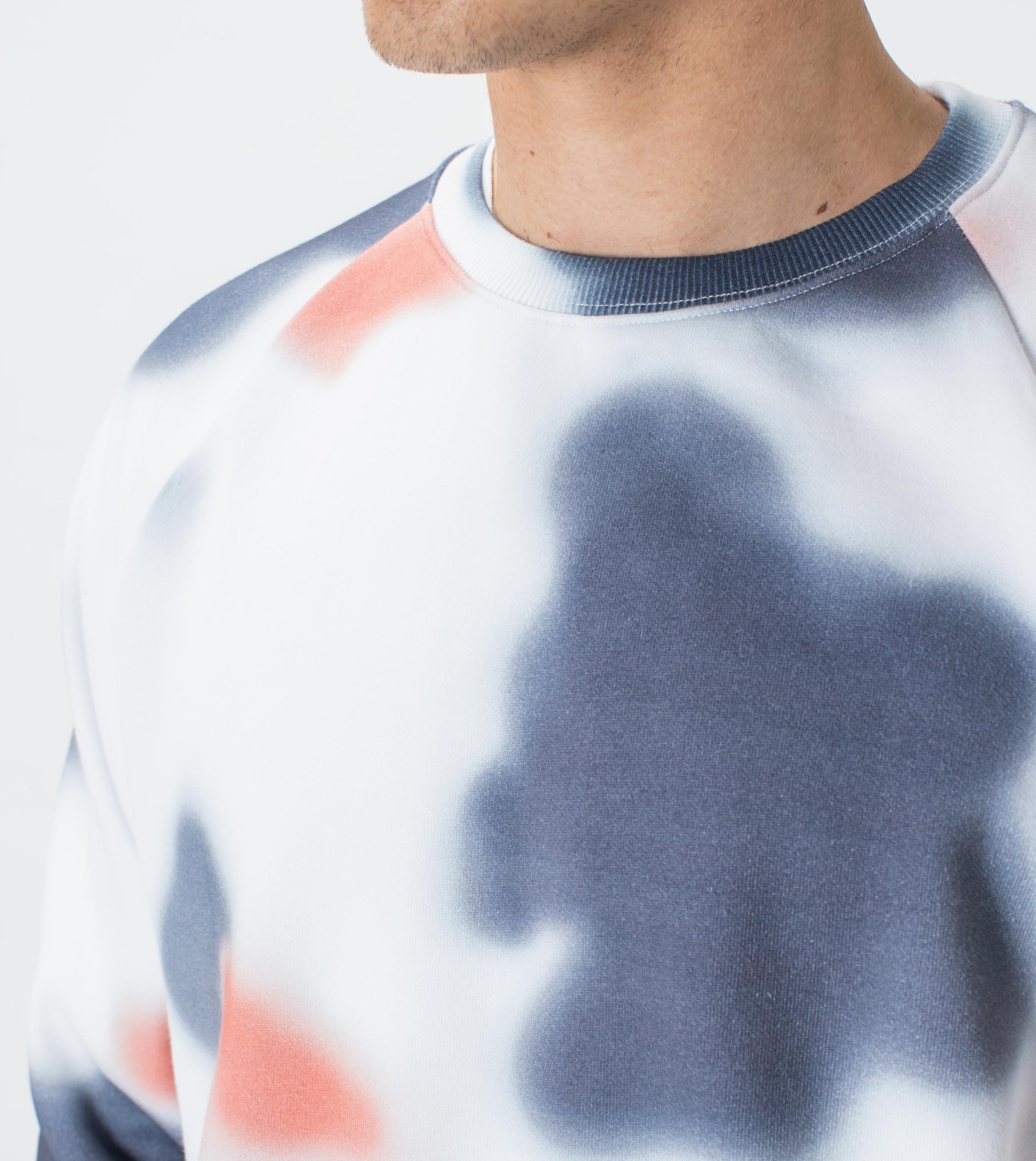Patch Lowgo Raglan Crew Sweat White/Multi - Sale