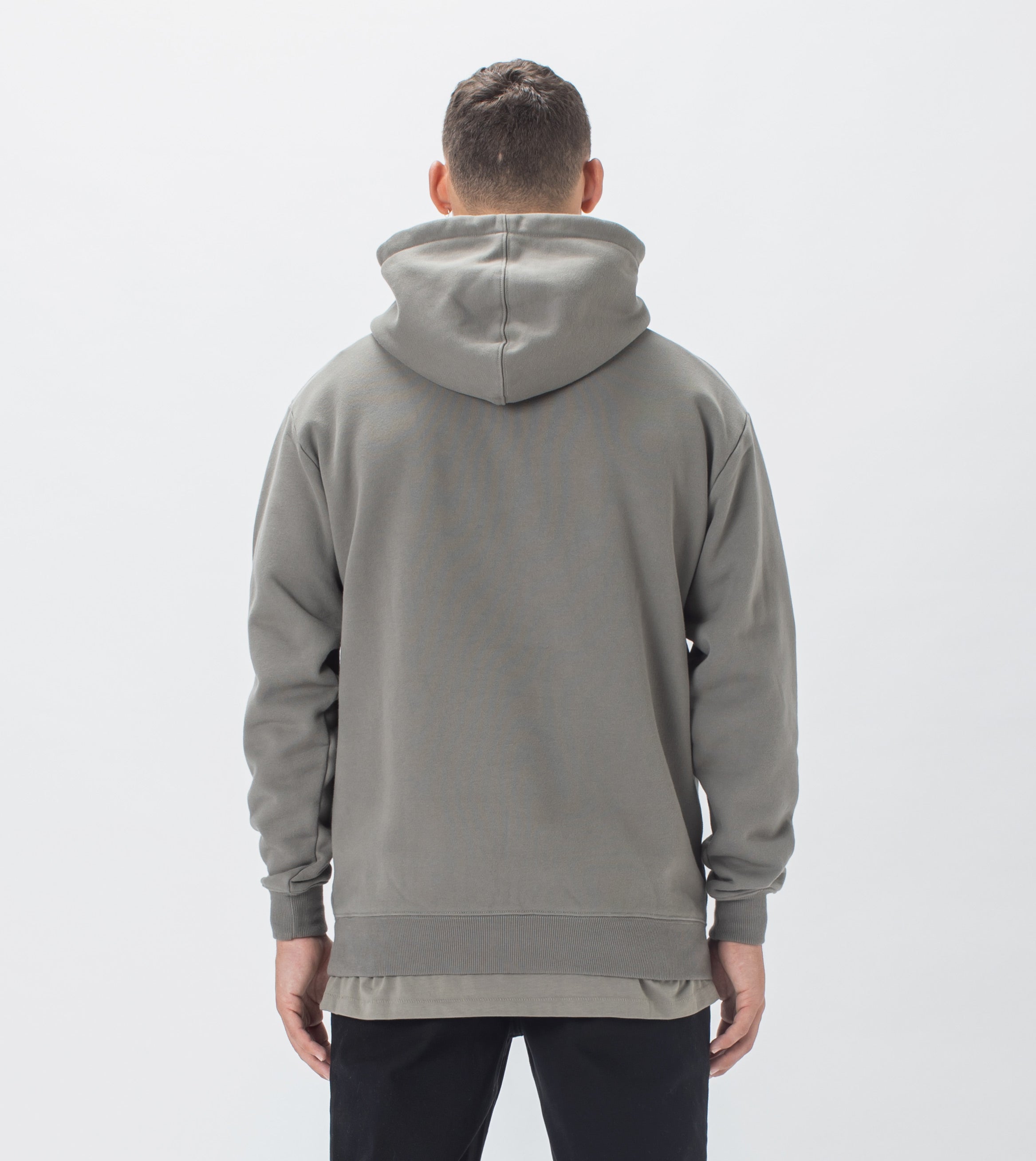 Lowgo Hood Sweat Dk Moss