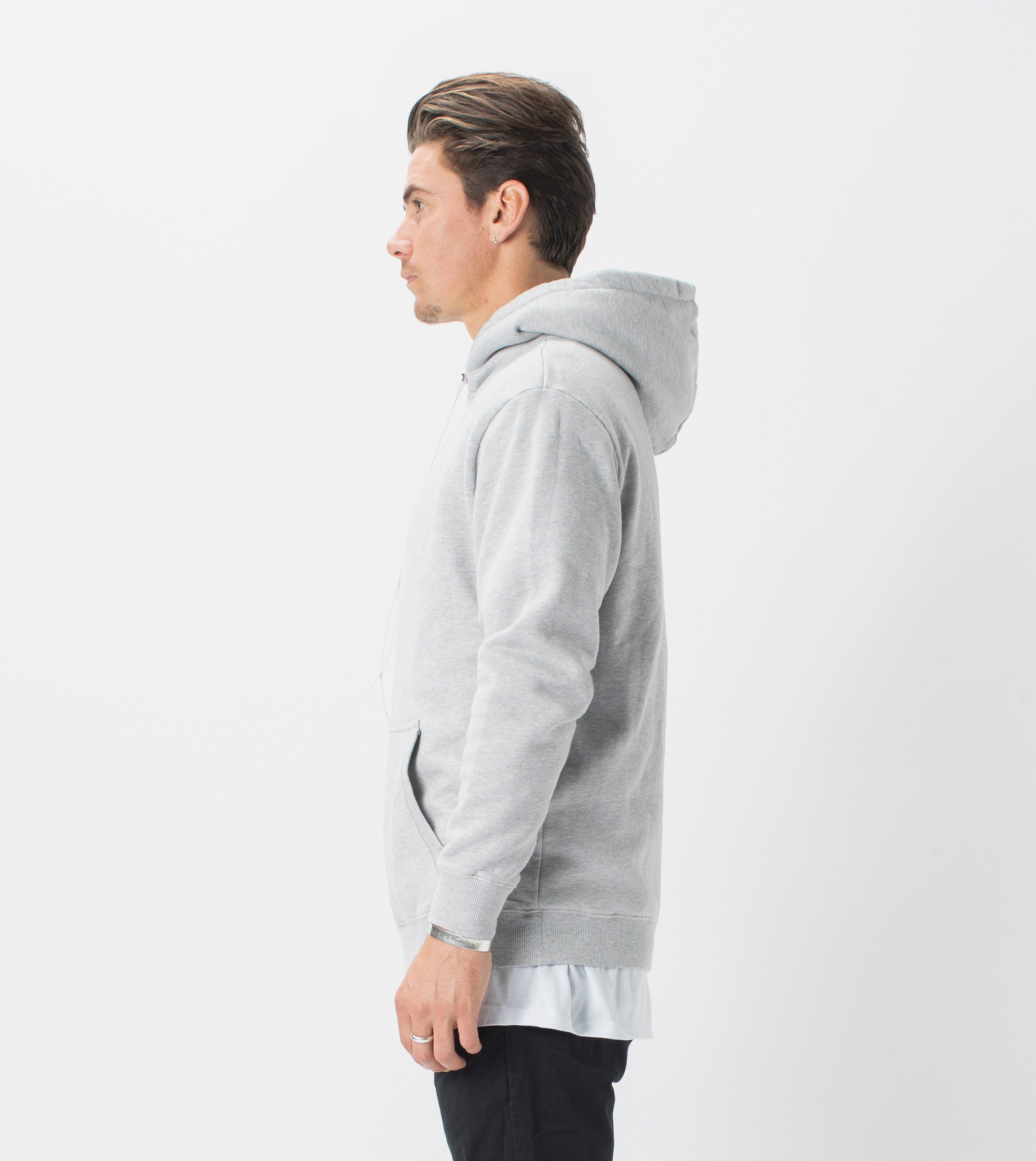Lowgo Hood Sweat Silver Marle