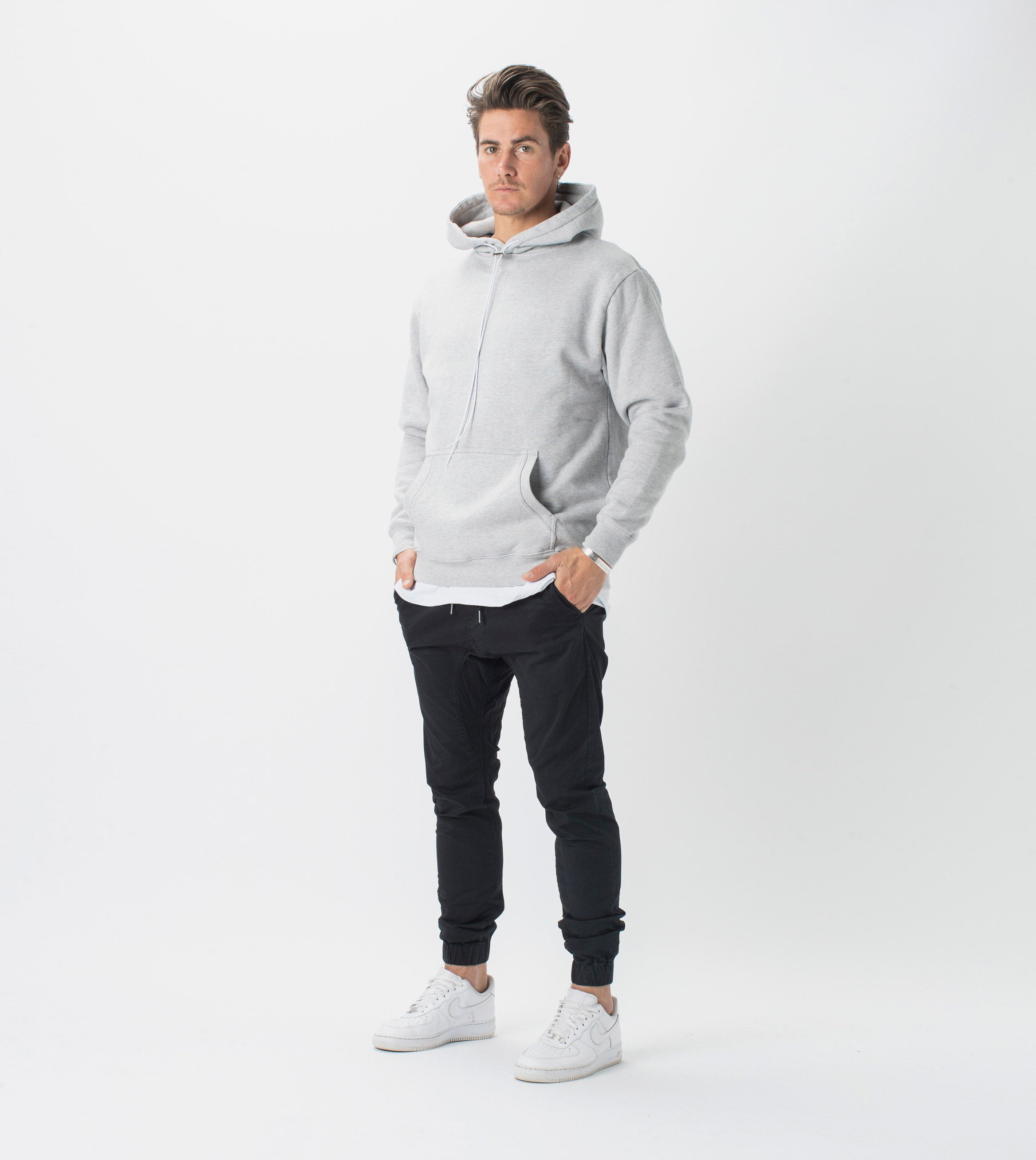 Lowgo Hood Sweat Silver Marle