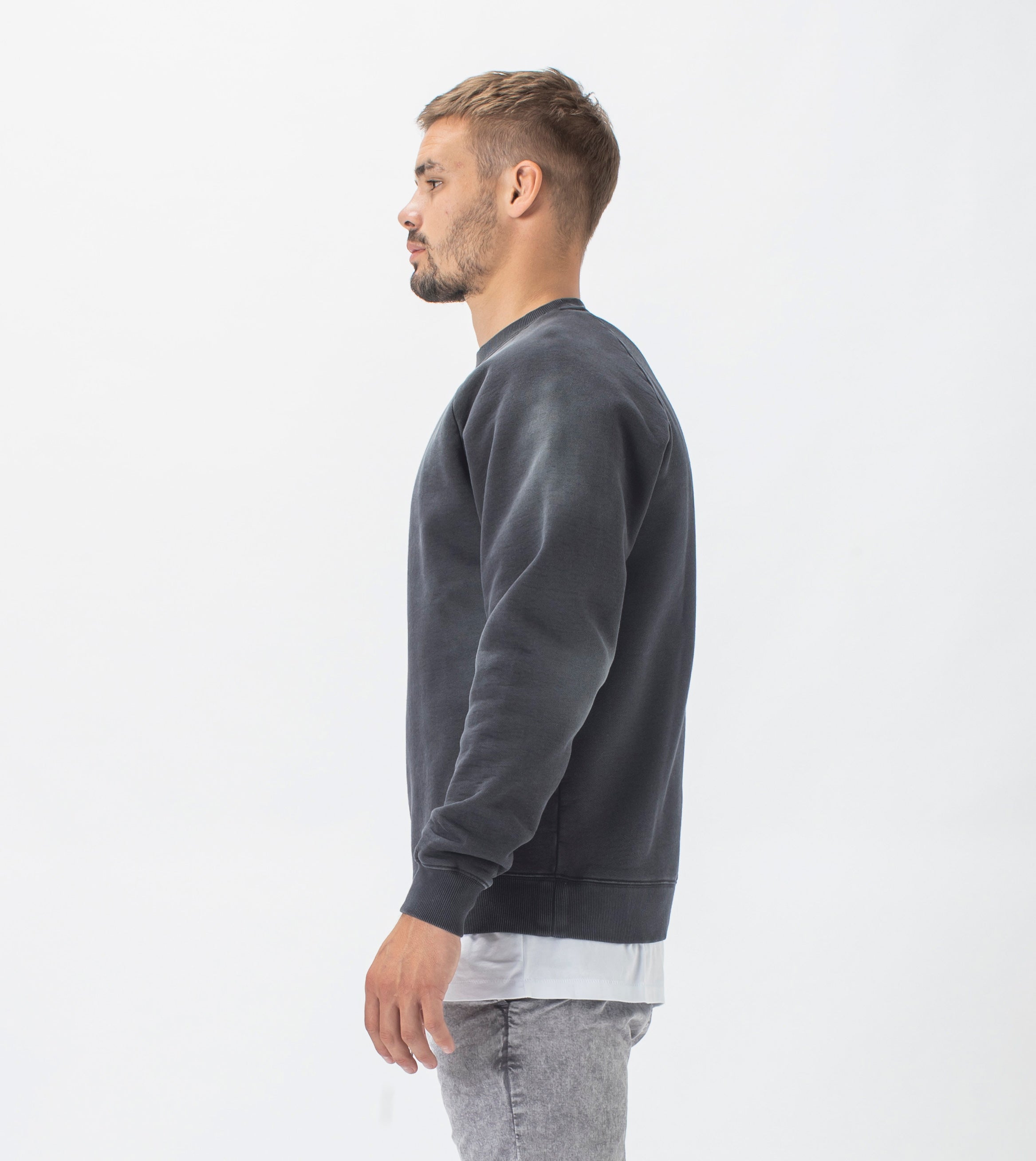 Lowgo Raglan Crew Sweat GD Black