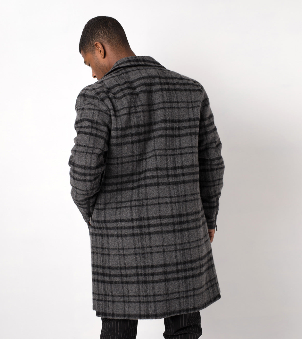 NY Melton Coat Char/Black