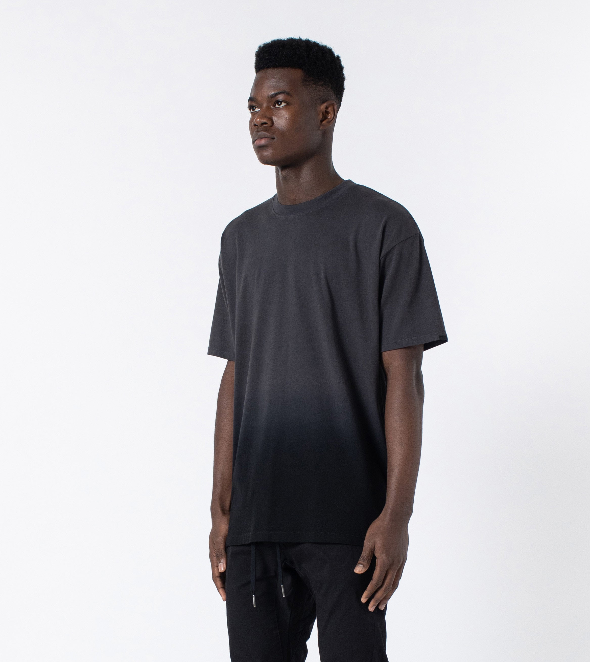 Ombre Box Tee Black/Grey