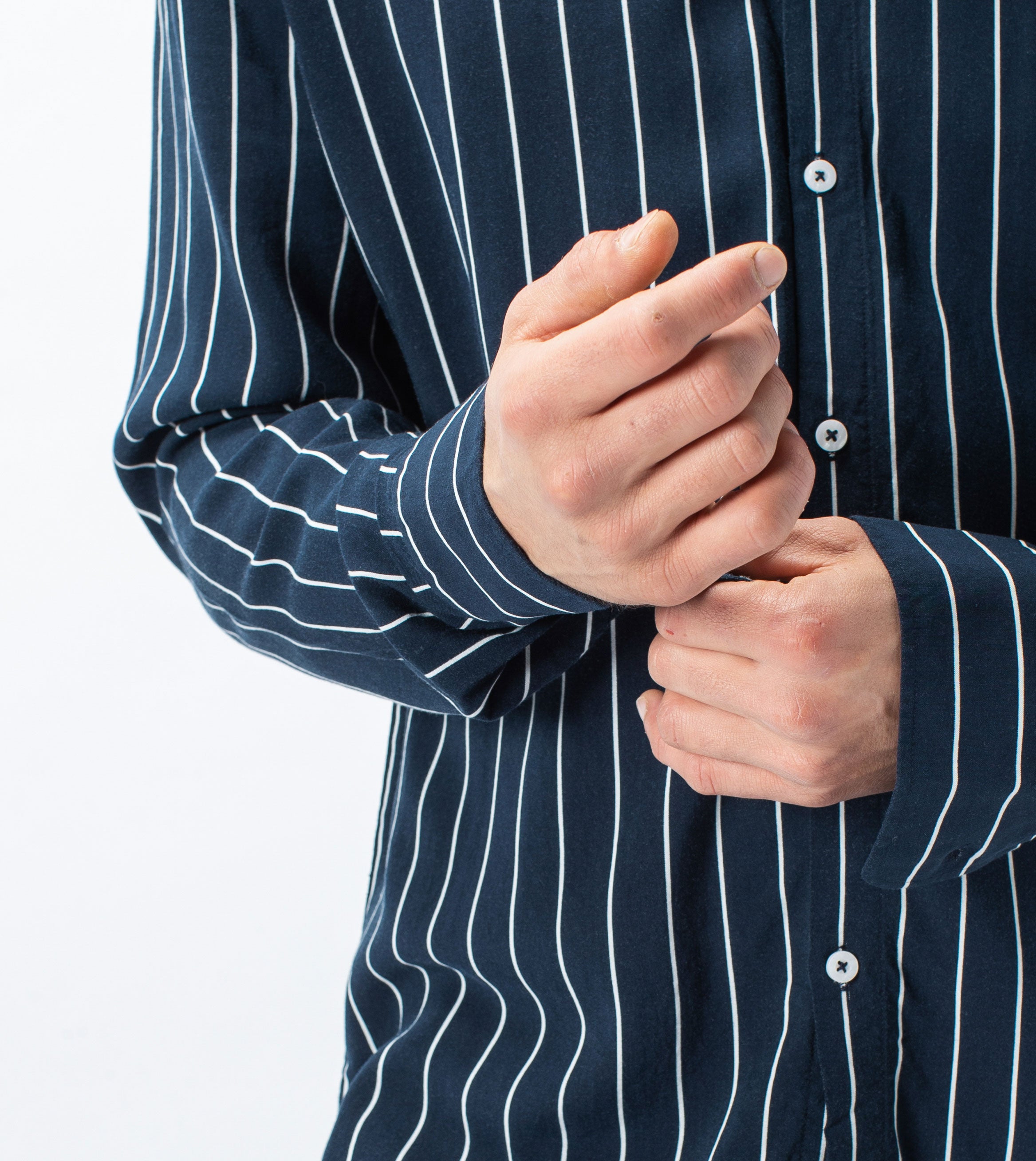 Pinstripe LS Shirt Ink/Milk - Sale