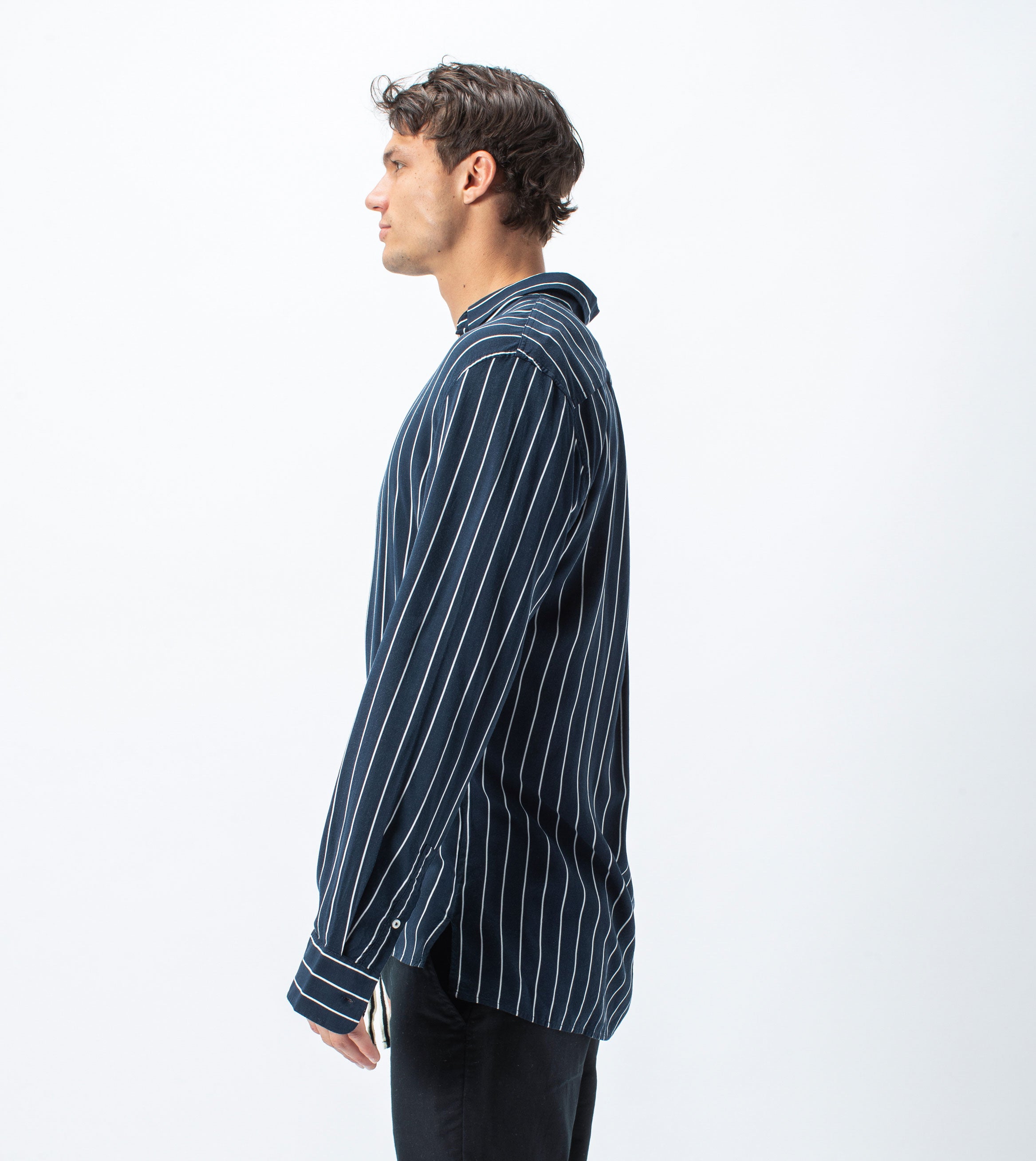 Pinstripe LS Shirt Ink/Milk - Sale