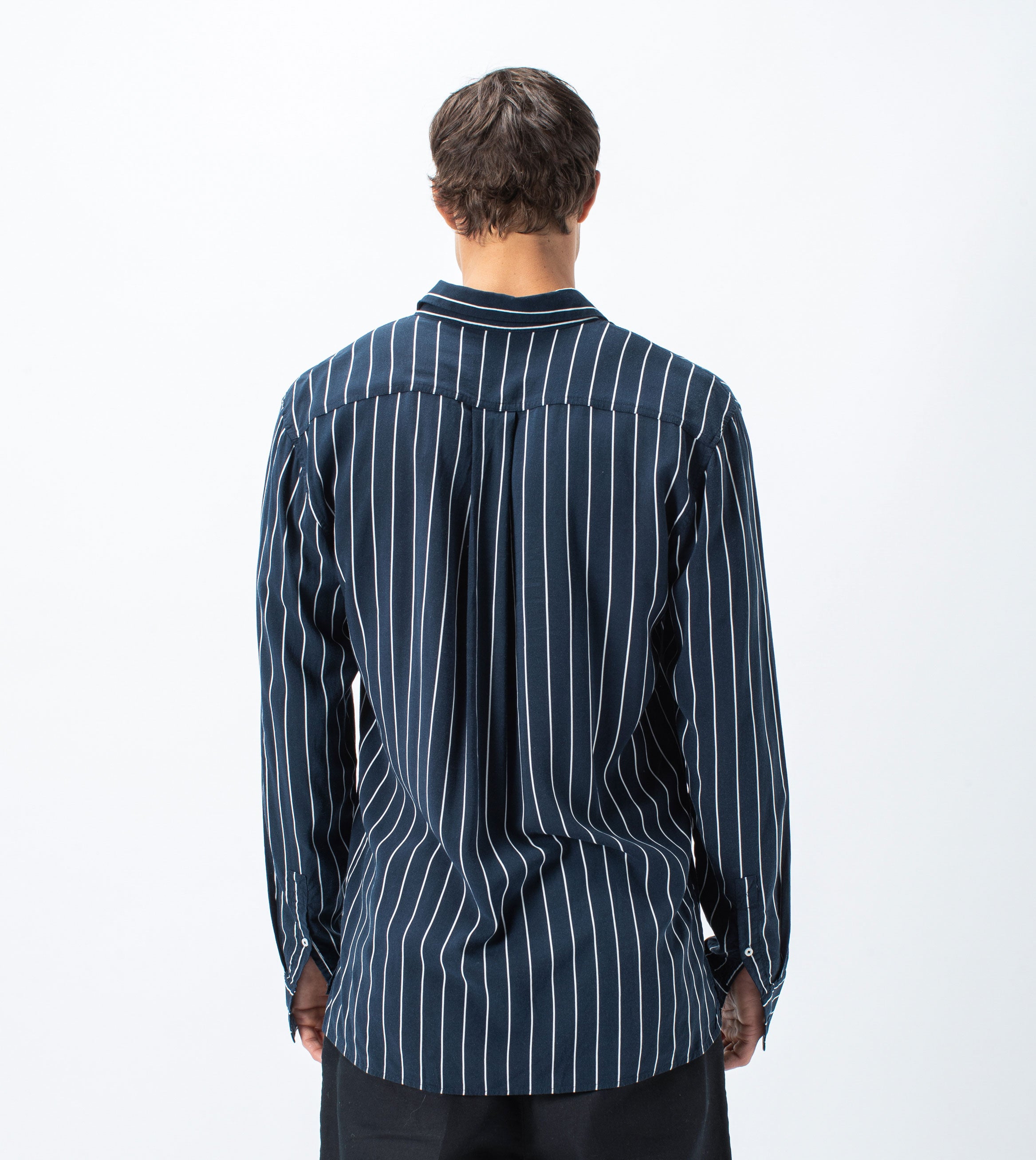 Pinstripe LS Shirt Ink/Milk - Sale